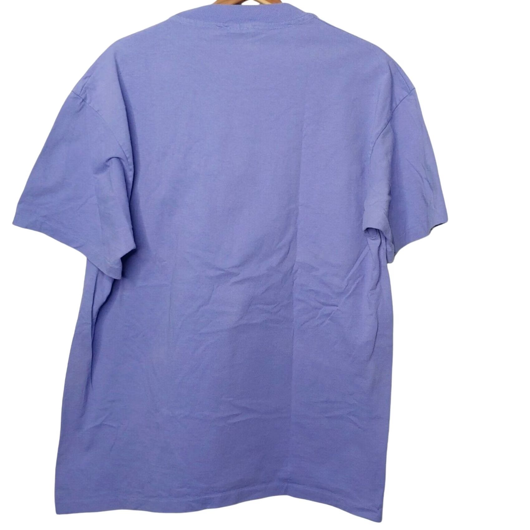 Anvil VINTAGE Anvil Cowboy Western Dallas Texas Purple Short Sleeve Crew Neck T-Shirt XL Men ผ Size US XL / EU 56 / 4 - 3 Thumbnail