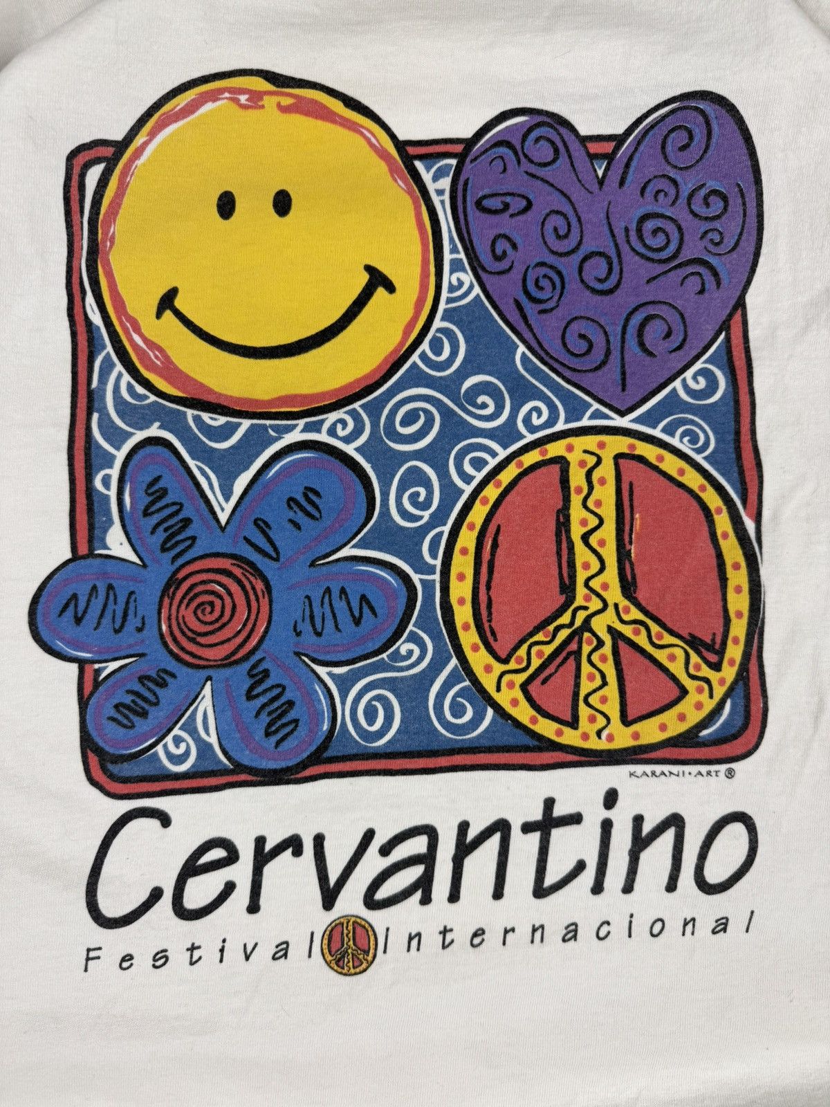 Band Tees × Vintage Vintage 90s Cervantino festival Mexico graphic tee peace Size US M / EU 48-50 / 2 - 5 Thumbnail