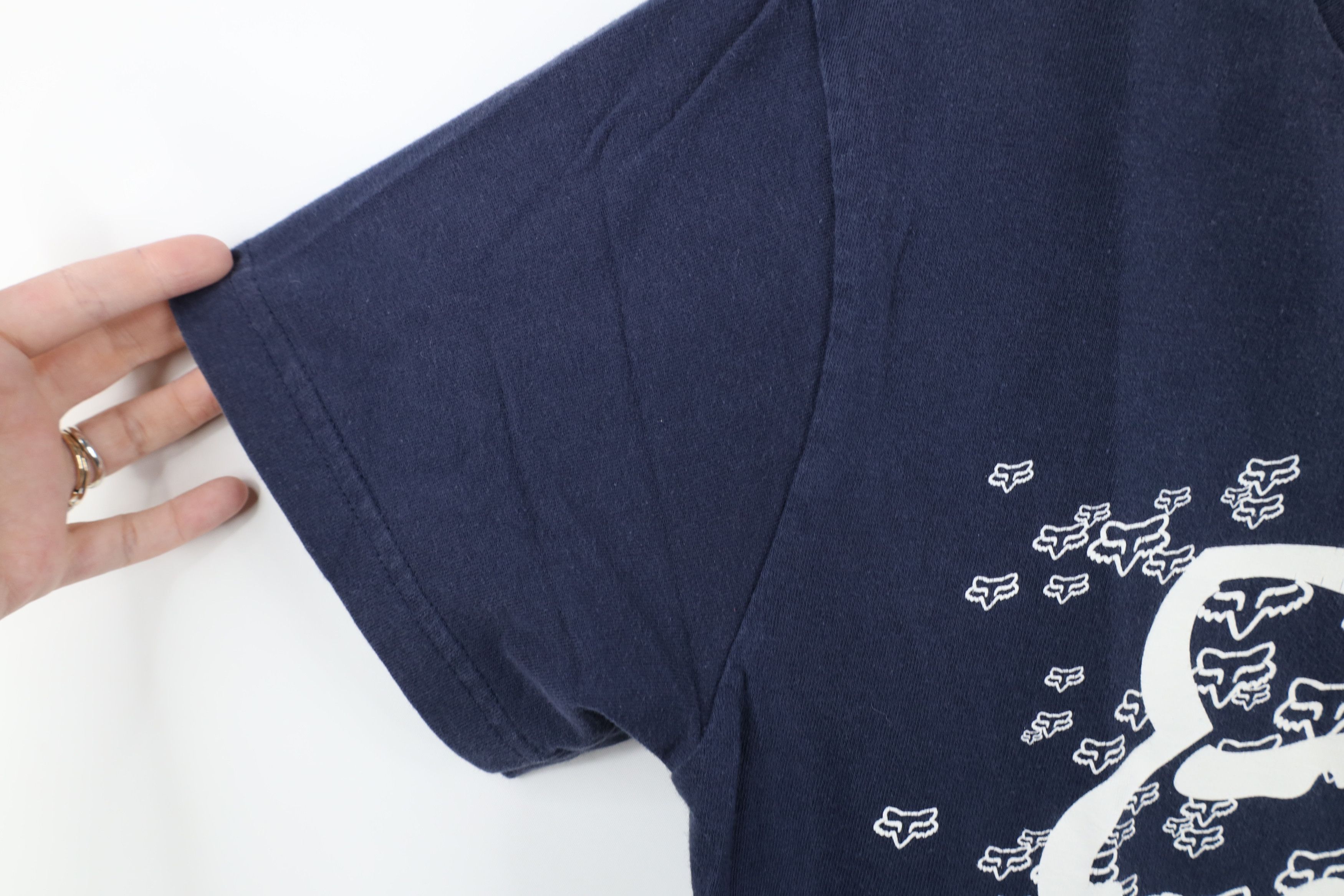 Fox Racing × Vintage Vintage 90s Y2K Fox Racing Spell Out Big Logo T-Shirt Blue Size US S / EU 44-46 / 1 - 8 Thumbnail
