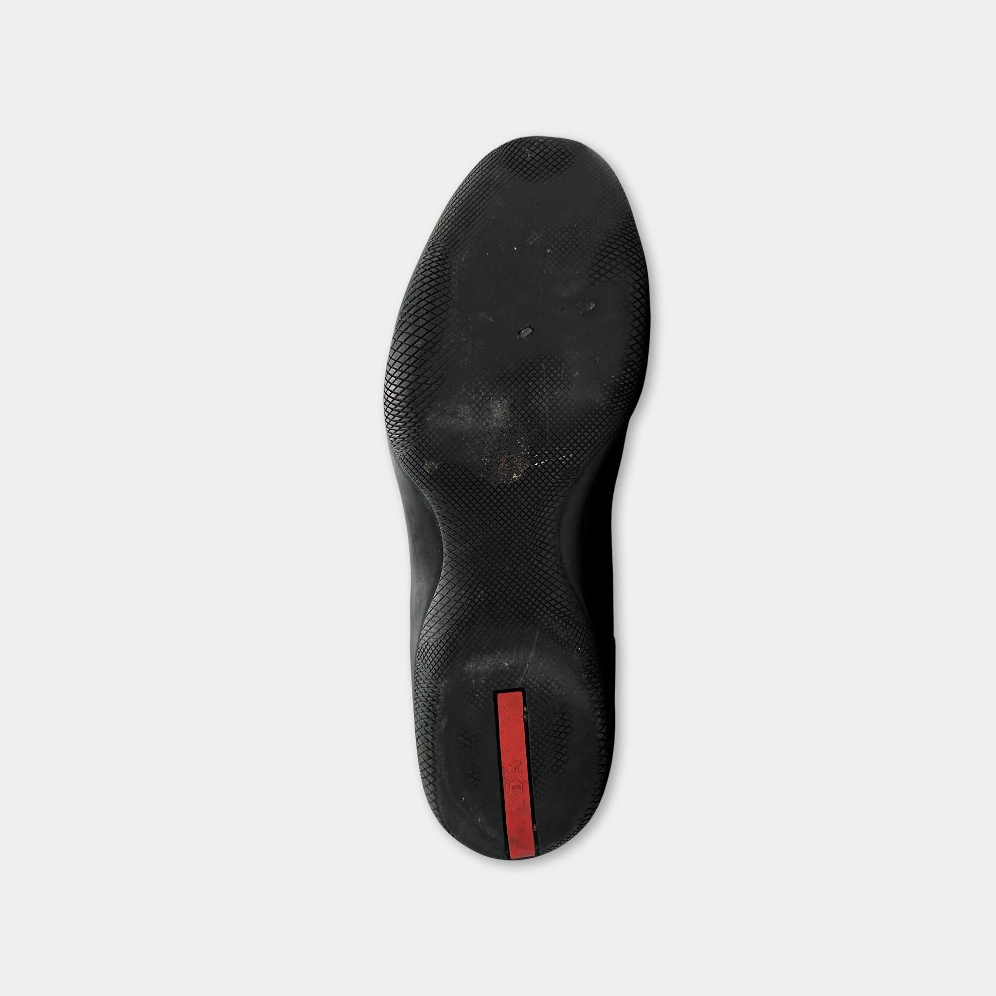 Prada Prada Laceless Black Leather Sneakers Size US 9 / EU 42 - 7 Thumbnail