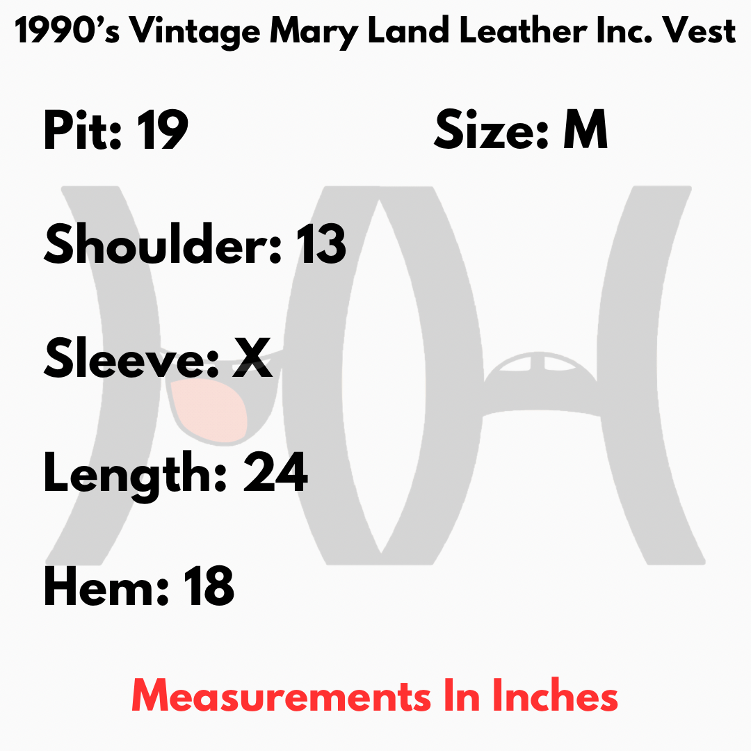 Genuine Leather × Leather 1990’s Vintage Mary Land Leather Inc. Vest Size M / US 6-8 / IT 42-44 - 7 Thumbnail