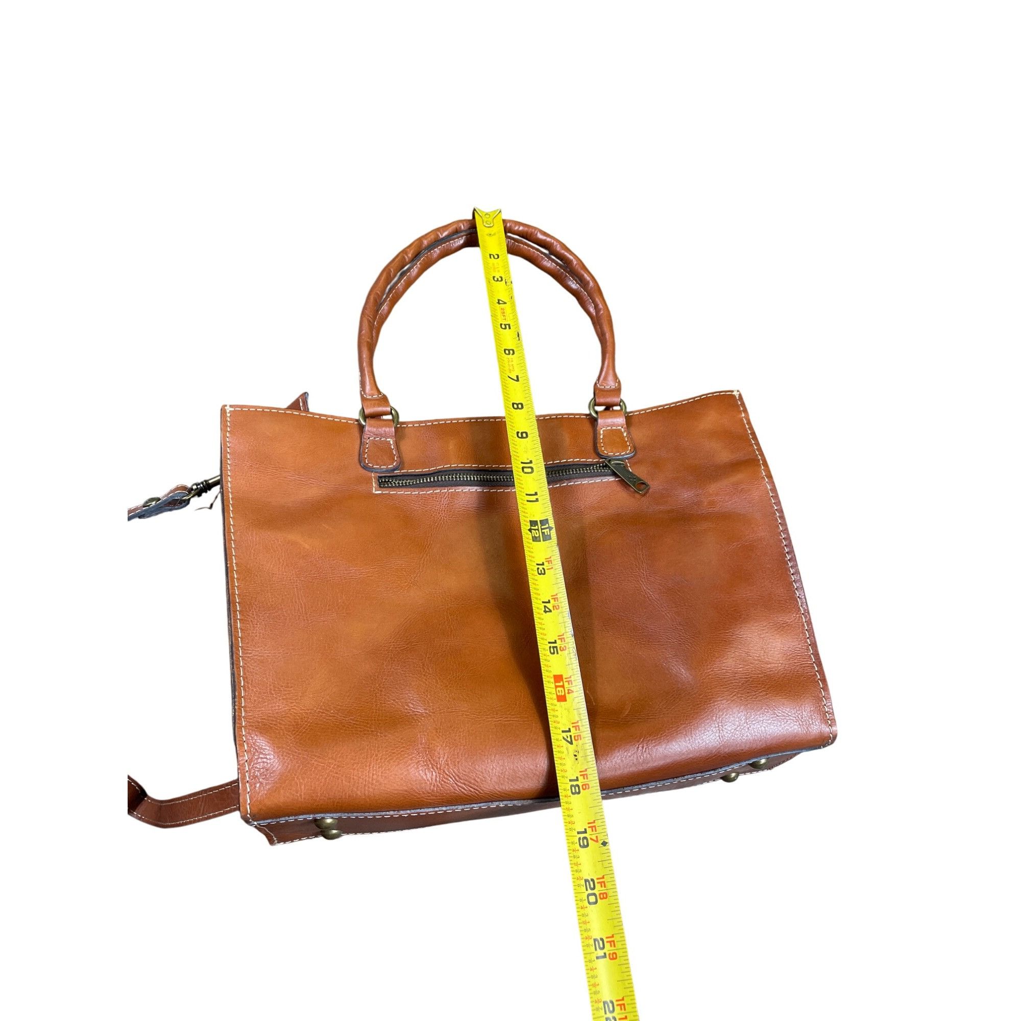 Patricia Nash Patricia Nash Womens Brown Italian Leather Handbag Shoulder Size ONE SIZE - 25 Thumbnail