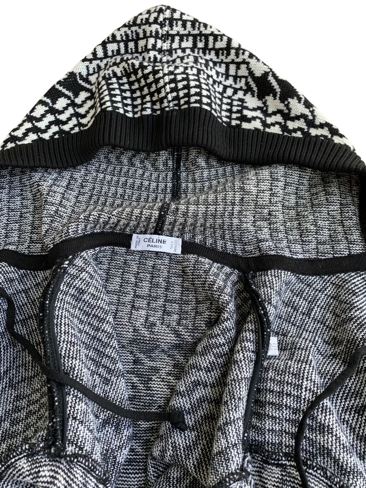 Celine Celine Paris Logo Knitted Hoodie Size S / US 4 / IT 40 - 19 Thumbnail