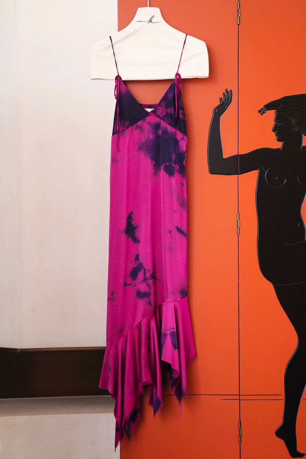 Unknown London UK Indie Silk Tie-Dye Irregular Hem Cami Dress XS/S Size XS / US 0-2 / IT 36-38 - 4 Thumbnail