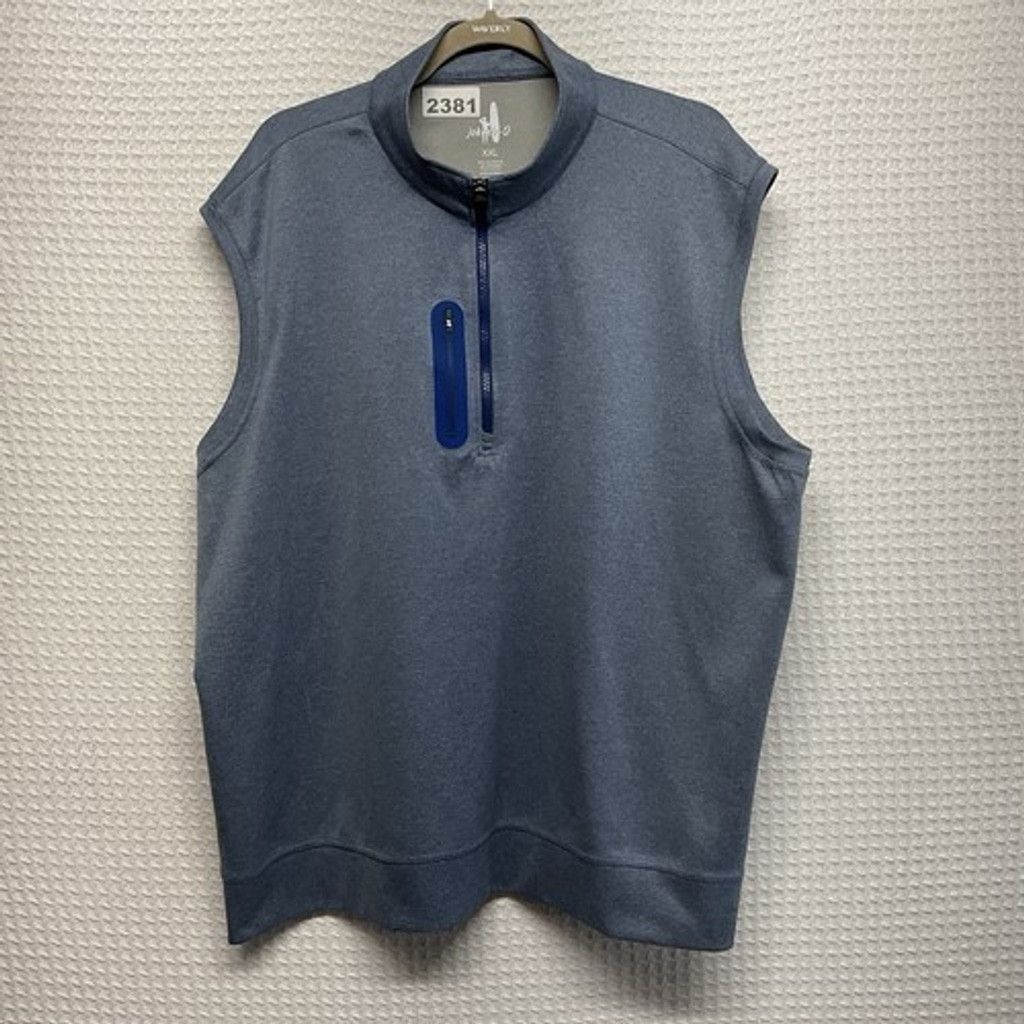 johnnie-O NWOT Johnnie-O Denny Gray 1/4 Zip MockNeck Golf Vest Men XXL Size US XXL / EU 58 / 5 - 7 Thumbnail
