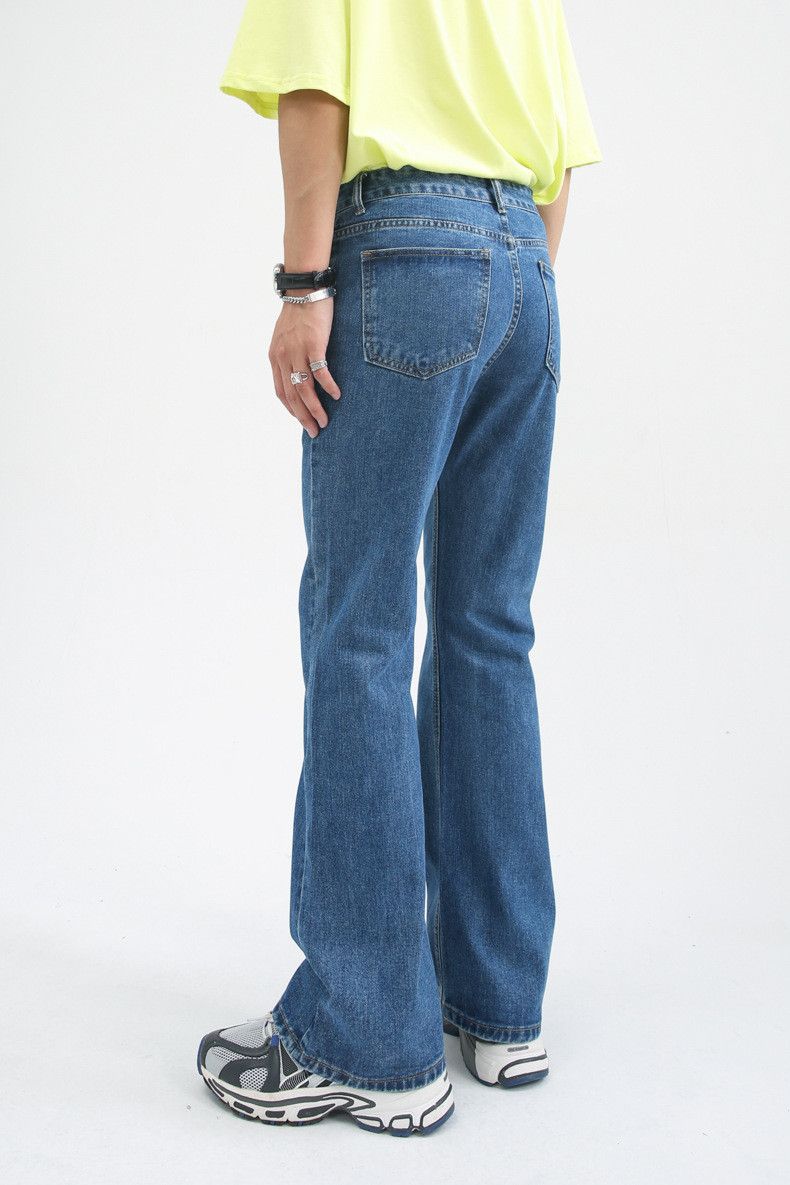 Japanese Brand × Jean Japanese dark blue all-match wide-leg washed flared jeans Size US 32 / EU 48 - 4 Thumbnail