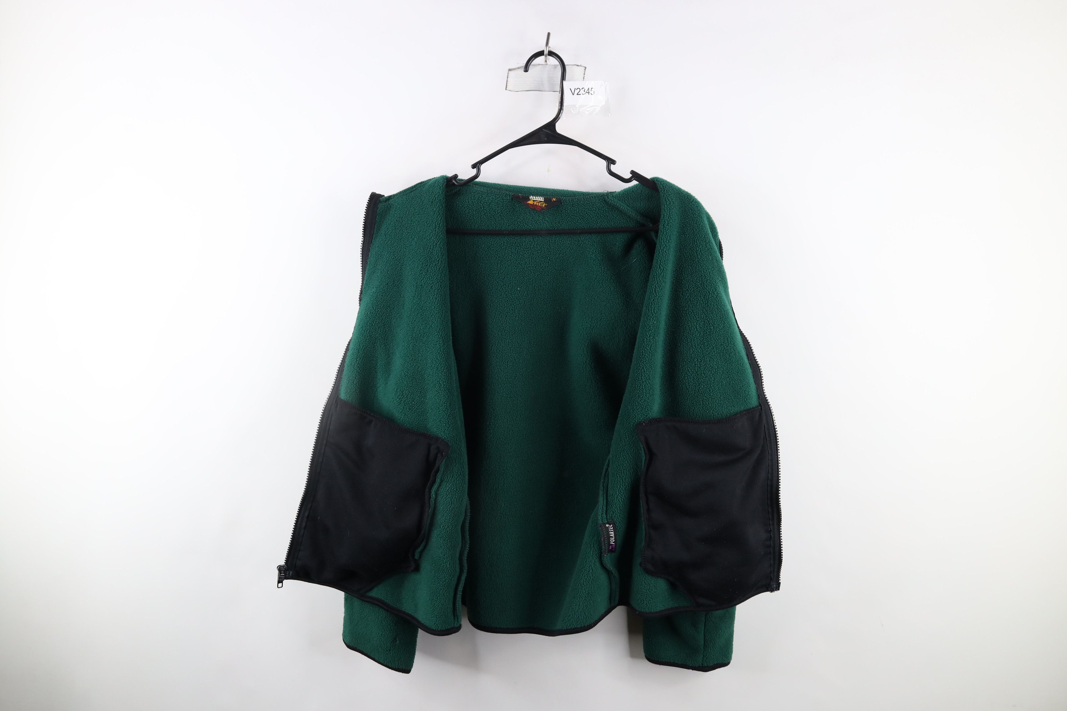 Rei × Vintage Vintage 90s REI Blank Full Zip Fleece Jacket Green USA Size US S / EU 44-46 / 1 - 11 Thumbnail