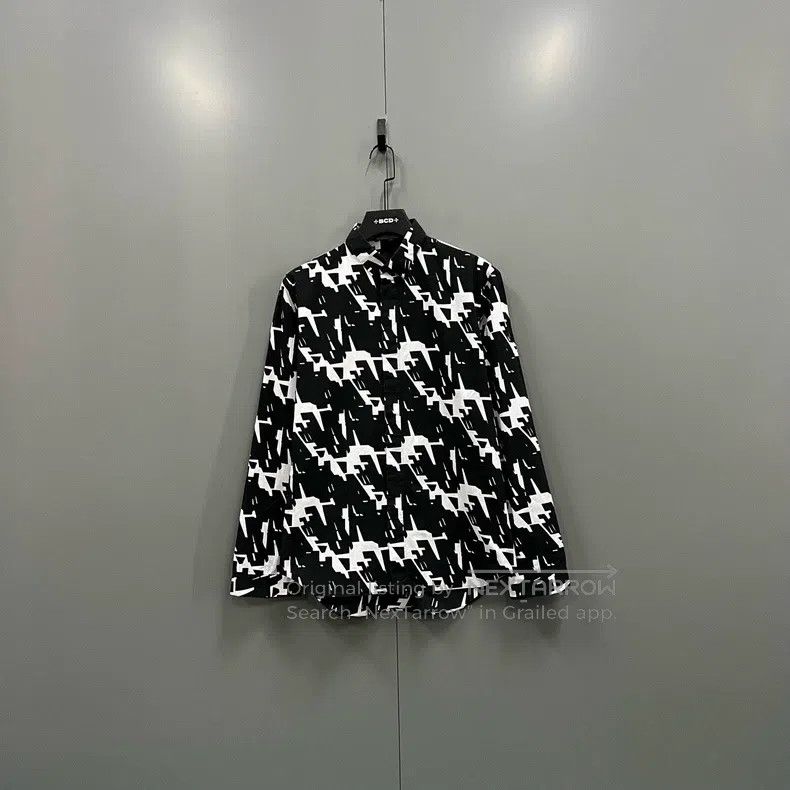 Dior Dior Size39 Black and white geometric shirt Size US XXS / EU 40 - 1 Thumbnail
