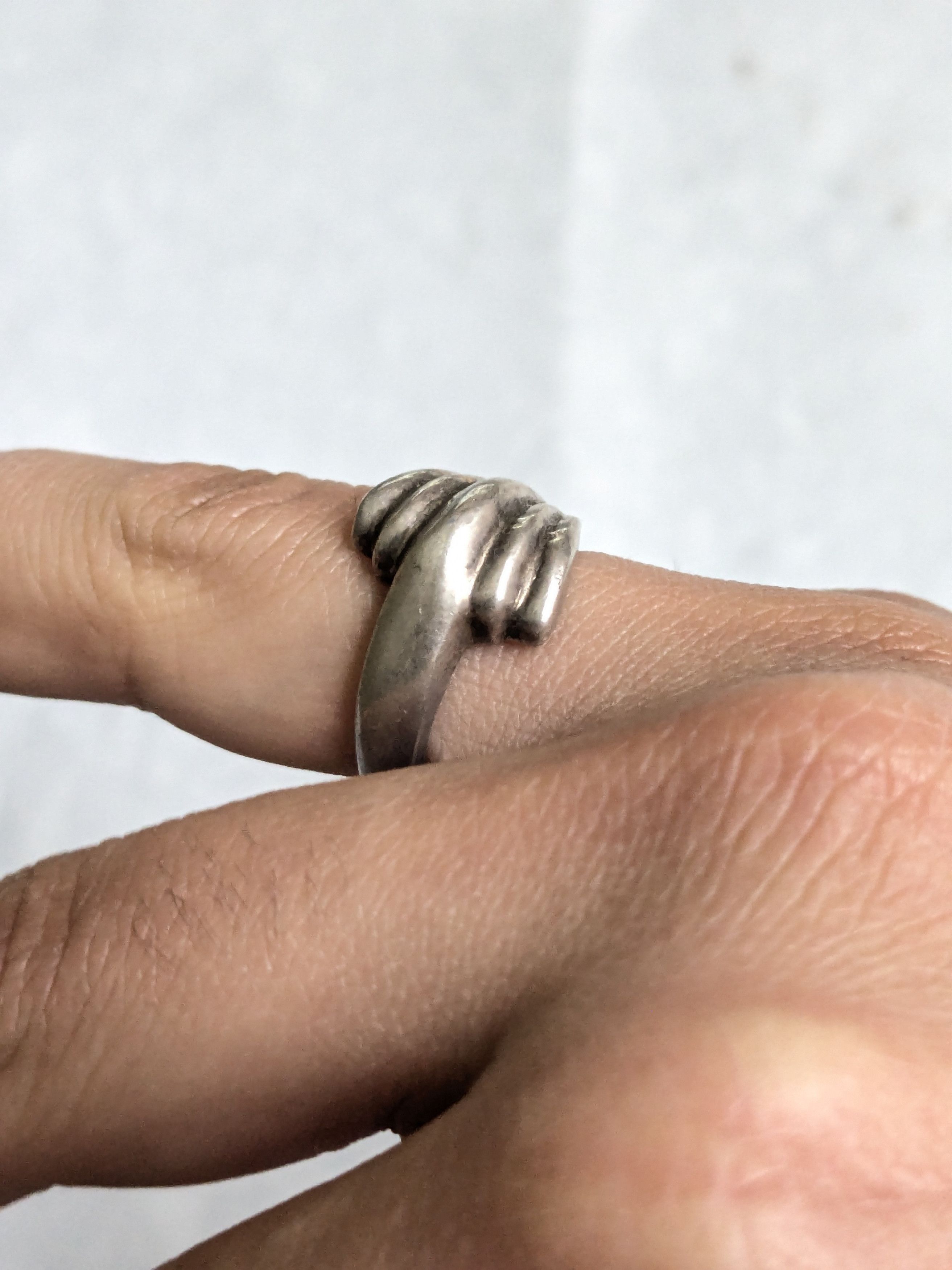 Jewelry Vintage Sterling Silver Taxco Ring Wing Abstract Modernist Size ONE SIZE - 11 Thumbnail