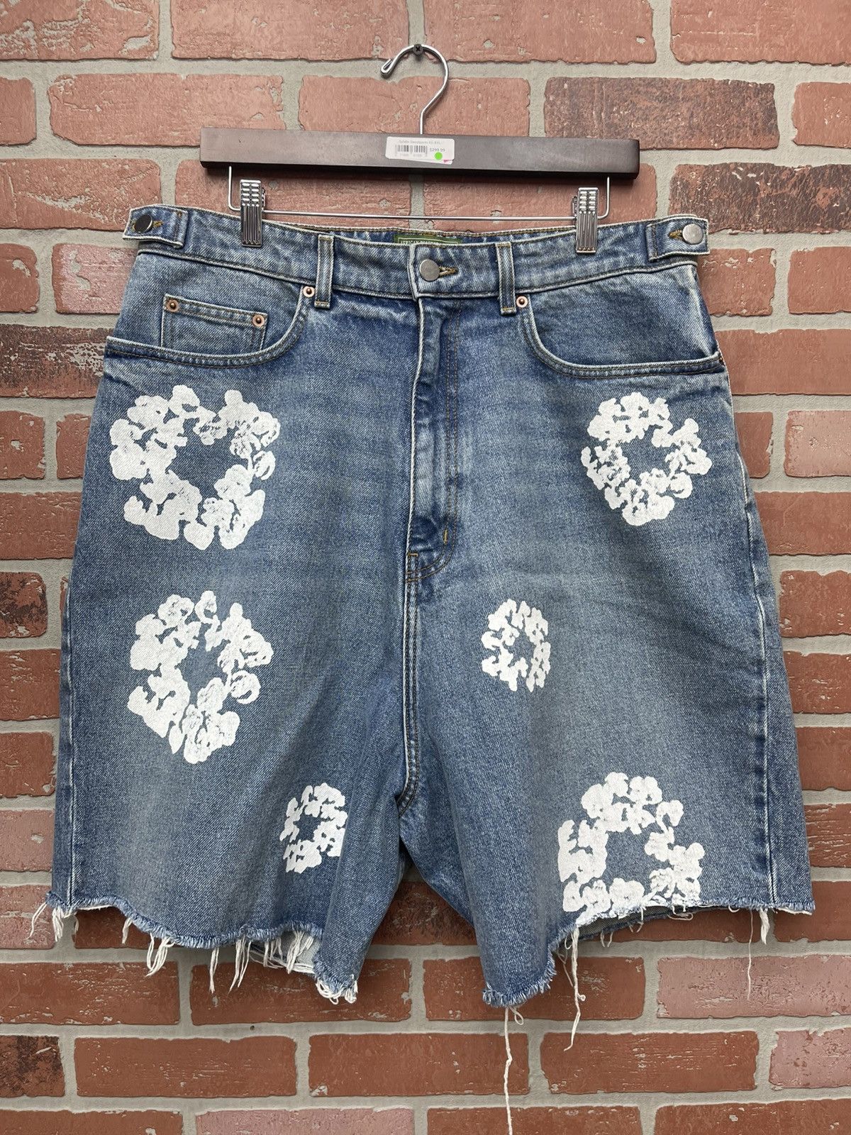 DENIM TEARS Size L - Denim Tear Cotton Wreath Blue Denim Shorts