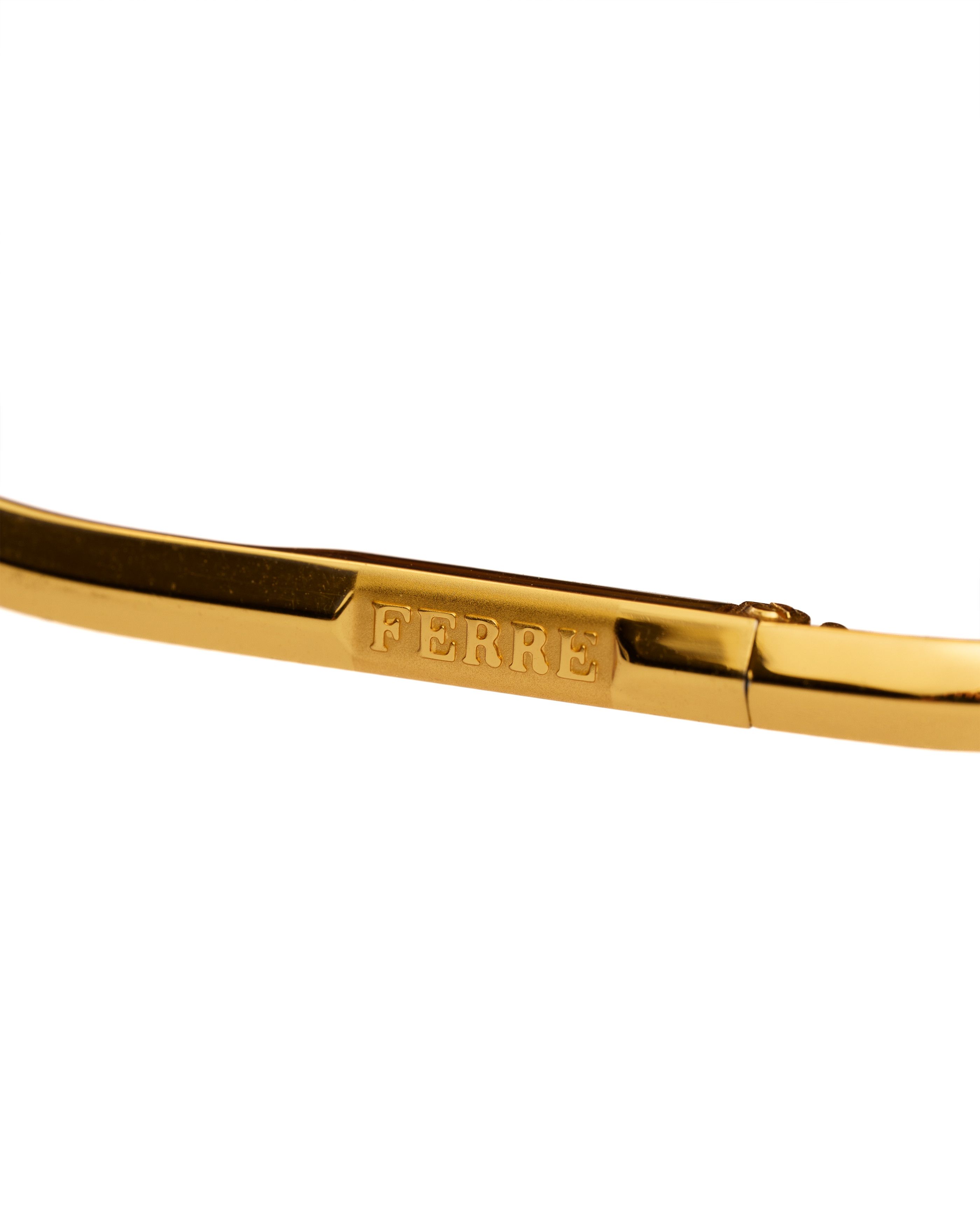 Gianfranco Ferre Gianfranco Ferre '90s Gold Rectangular Metal Sunglasses Size ONE SIZE - 3 Thumbnail