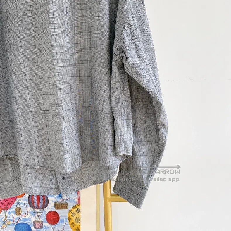 Balenciaga Balenciaga Gray Tartan Shirt Size XS / US 0-2 / IT 36-38 - 6 Thumbnail