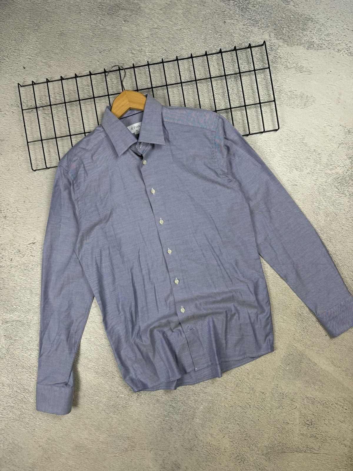 Eton ETON York Slim Formal Shirt Men’s Large Button Up Cutaway Size US L / EU 52-54 / 3 - 1 Thumbnail