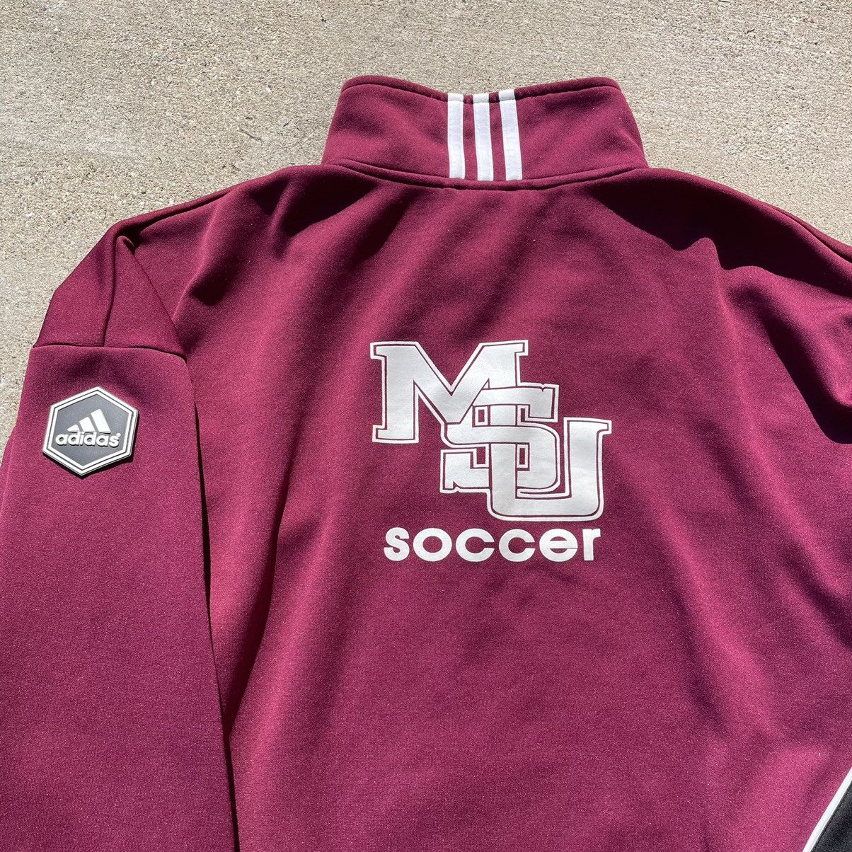 Adidas × Vintage Vintage Adidas Mississippi State Bulldogs Soccer Jacket L Size US L / EU 52-54 / 3 - 1 Thumbnail