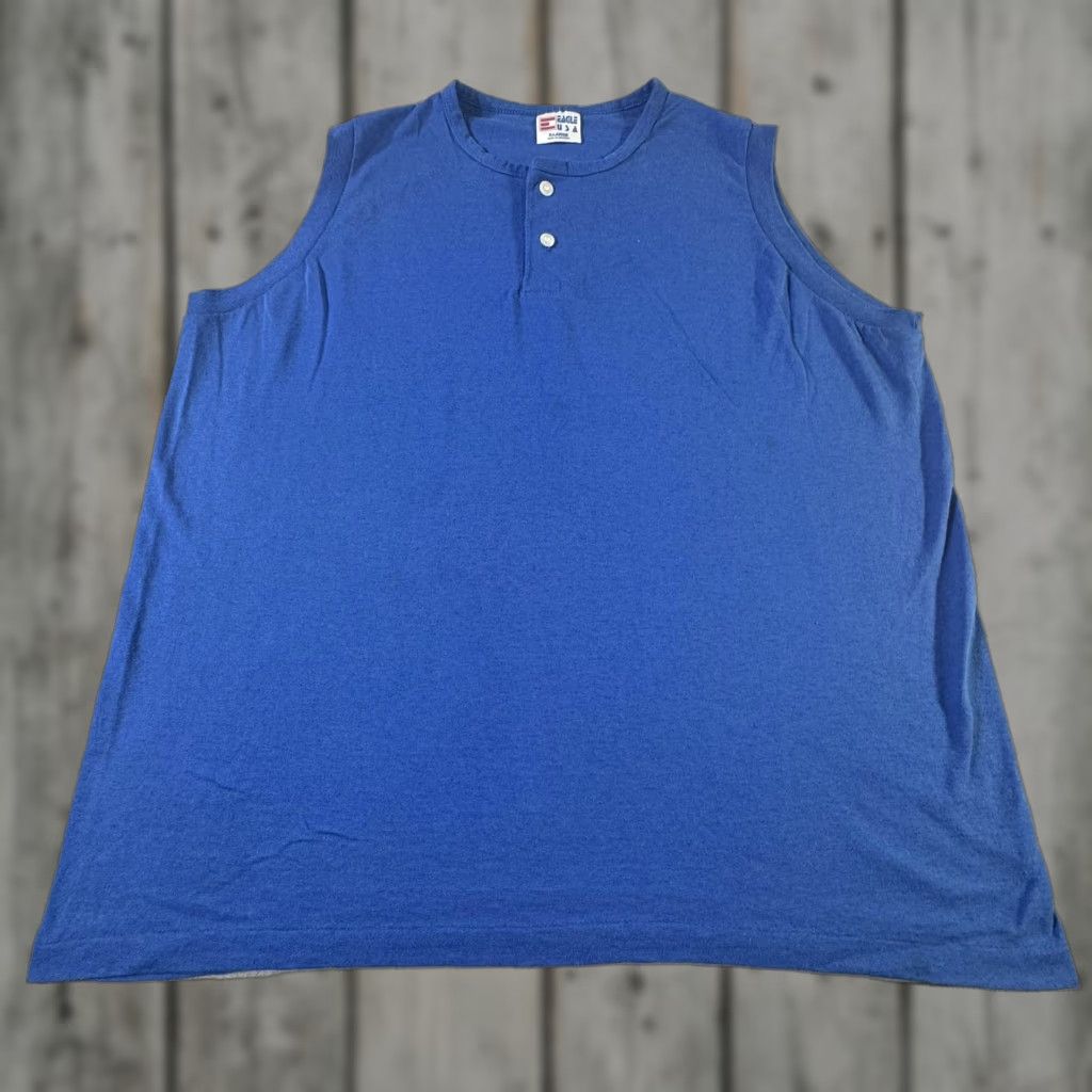 Vintage VINTAGE Eagle USA Tank Top Mens XL Blue Sleeveless Athletic Gym Muscle Fitness 2000s Size US XL / EU 56 / 4 - 1 Thumbnail
