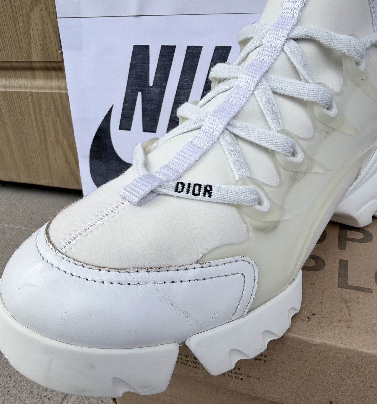Dior Christian Dior D-Connect Sneakers Leather Women's Shoes Size US 8 / IT 38 - 17 Thumbnail