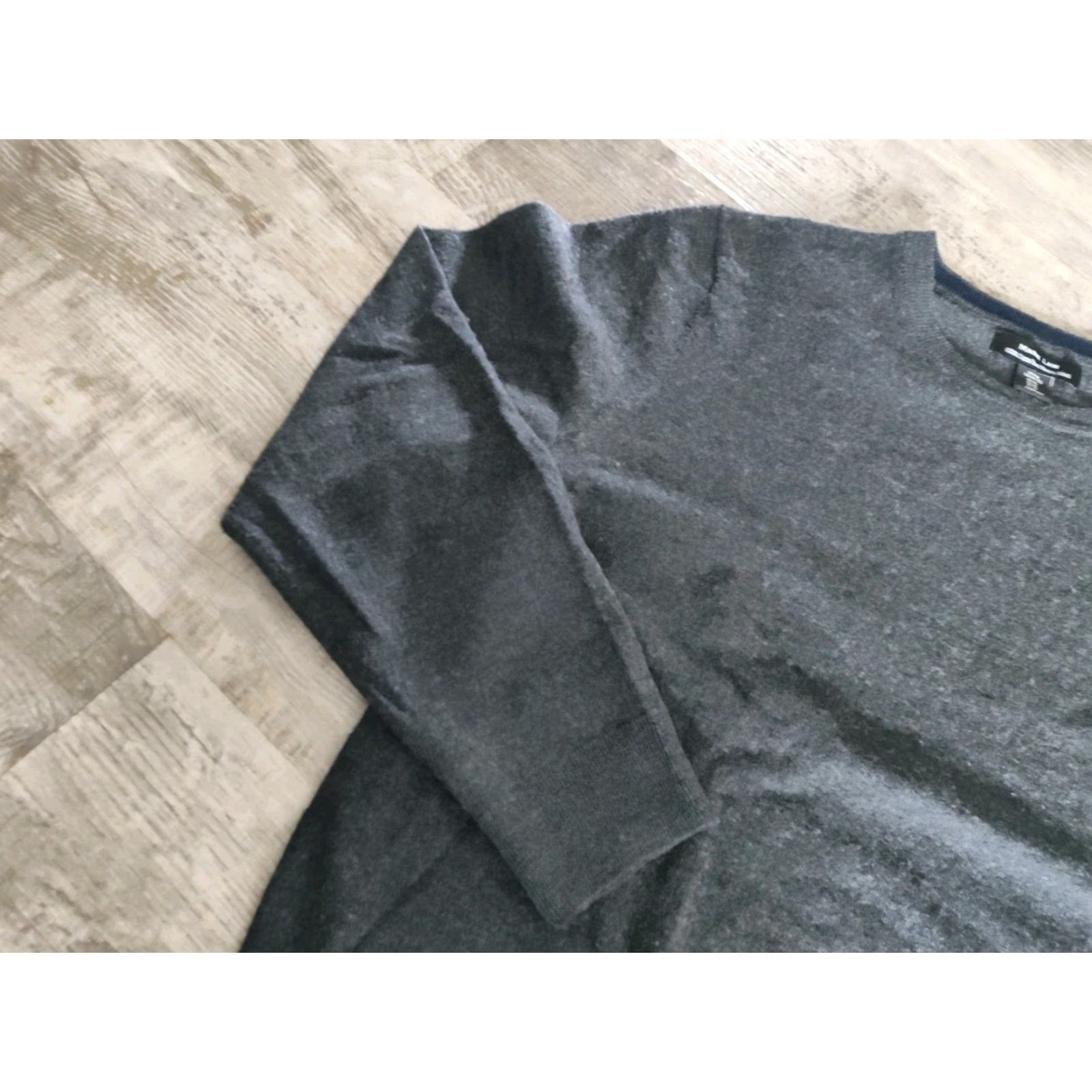Vintage Mark Law 100% Extra Fine Merino Wool Pullover Jumper Gray Men's XL Casual Classic Size US XL / EU 56 / 4 - 3 Thumbnail