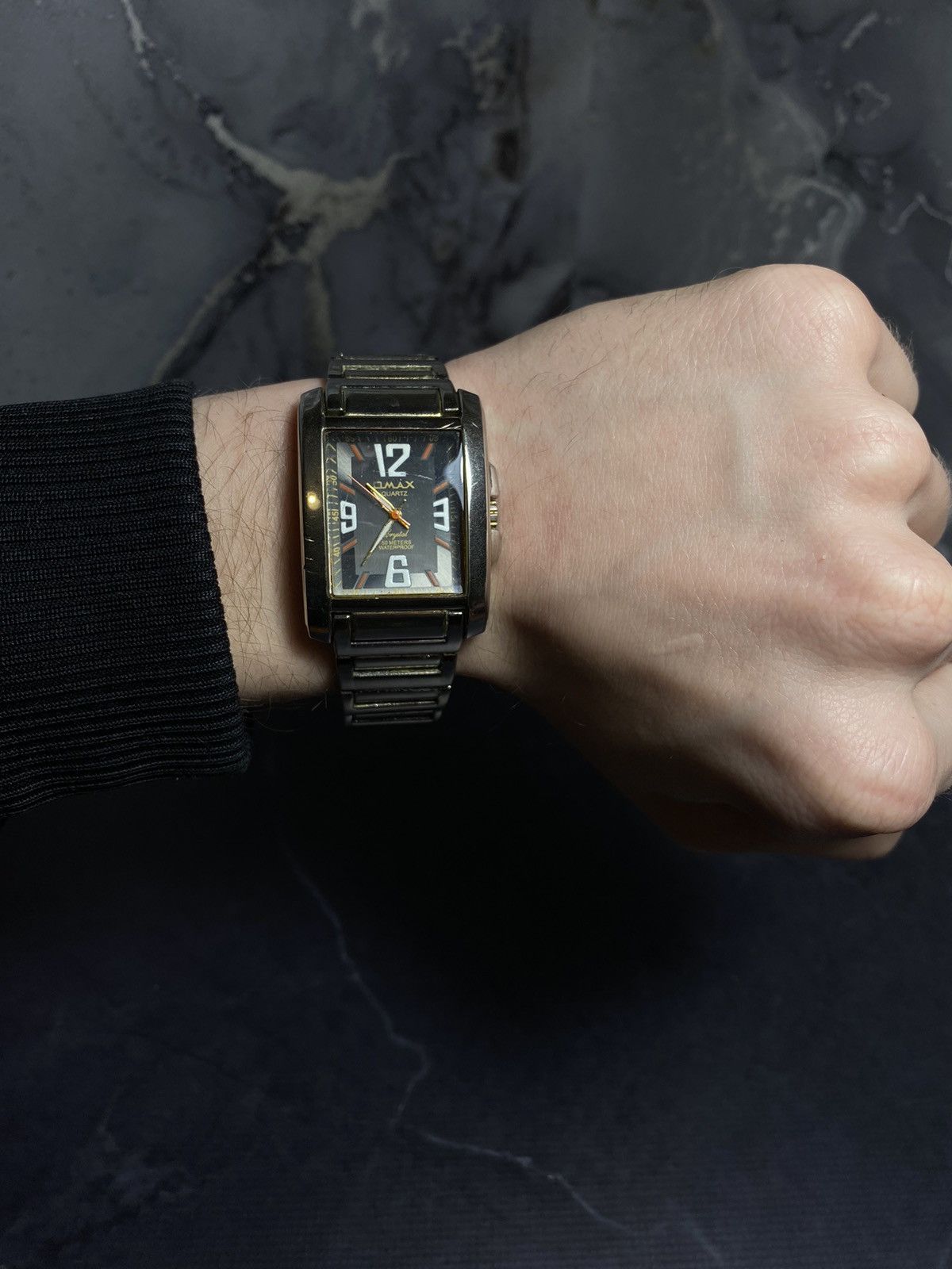 Vintage Omax Rectangular Luminous Watch | Japanese Movement Size ONE SIZE - 7 Thumbnail