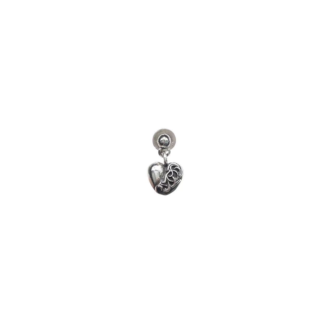 Chrome Hearts Chrome Hearts Silver Vine Heart Earring Ear Drop Size ONE SIZE - 1 Thumbnail