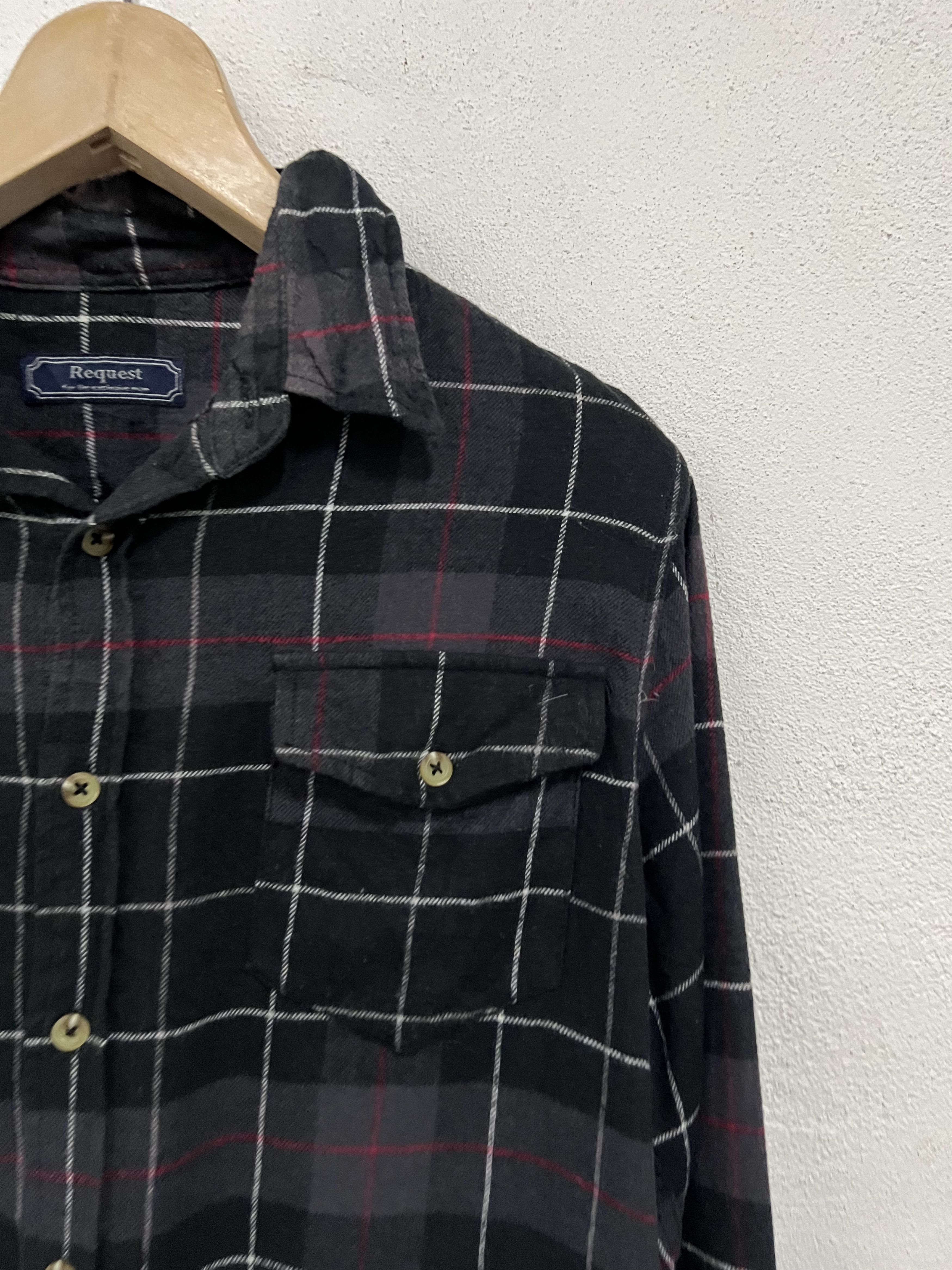 Vintage Vintage Request Plaid Tartan Flannel Shirt Size US S / EU 44-46 / 1 - 3 Thumbnail