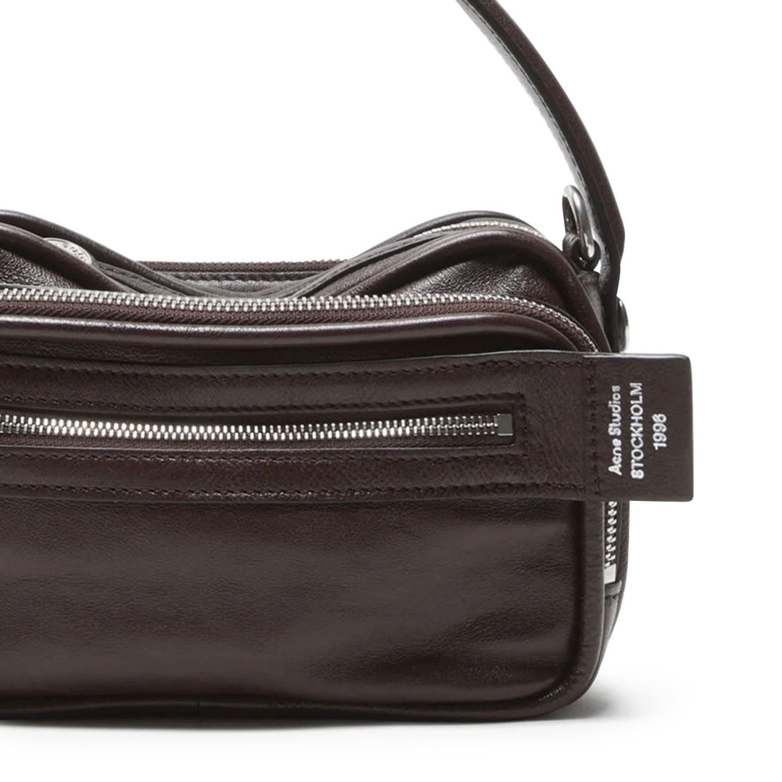 Acne Studios ACNE STUDIOS Camero CHOCOLATE BROWN Leather Shoulder Bag New Size ONE SIZE - 4 Thumbnail