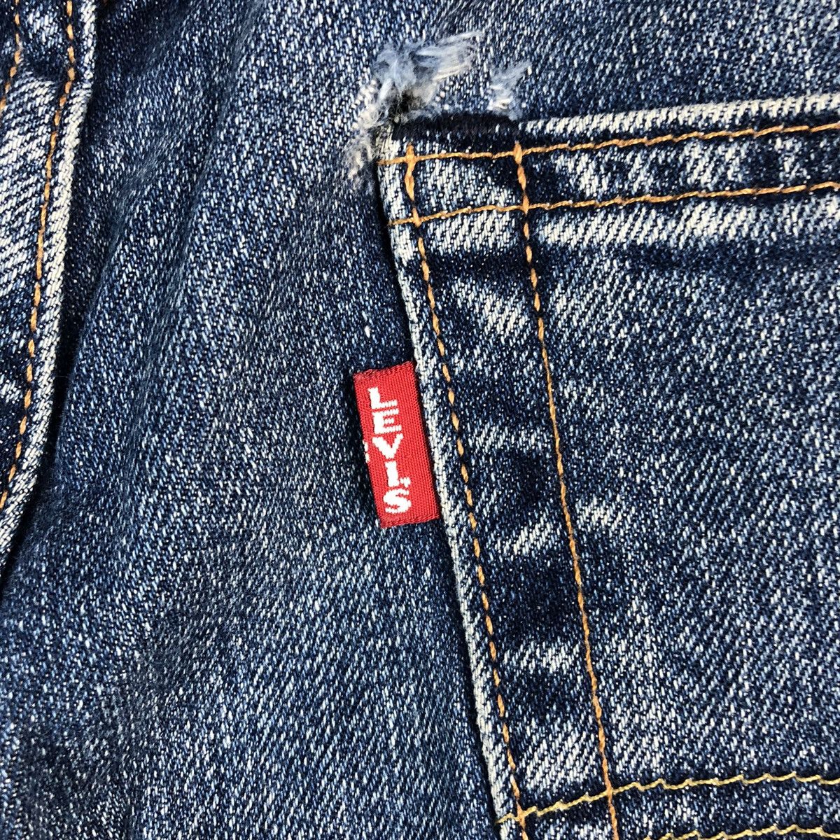 Levi's DLL Levis 502 big E faded Blue Denim Pants #C248 Size US 31 - 16 Thumbnail