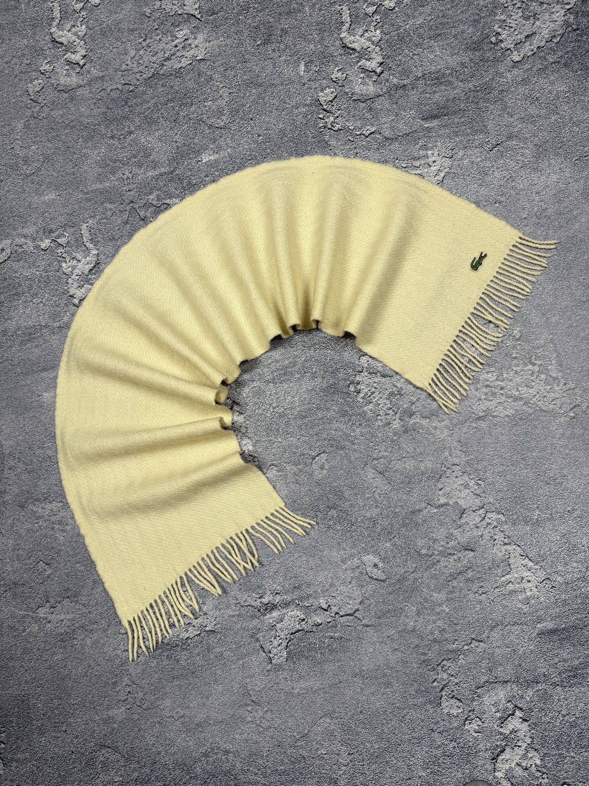 Lacoste Lacoste Cream Scarf Y2K Size ONE SIZE - 1 Thumbnail