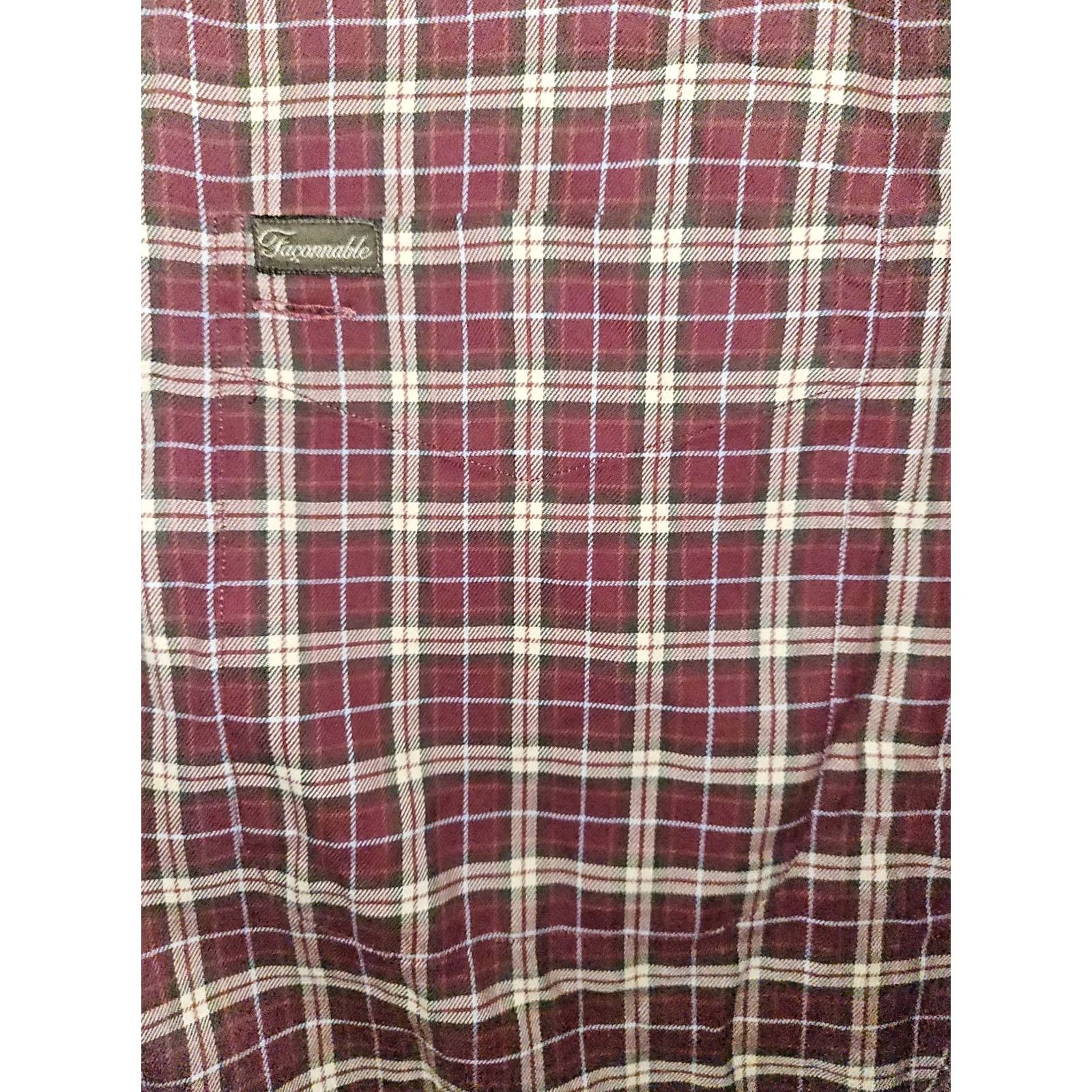 Faconnable VINTAGE Façonnable Button-Down Shirt Mens 2XL Red Plaid Long Sleeve Cotton USA Shirt Size US XXL / EU 58 / 5 - 7 Thumbnail