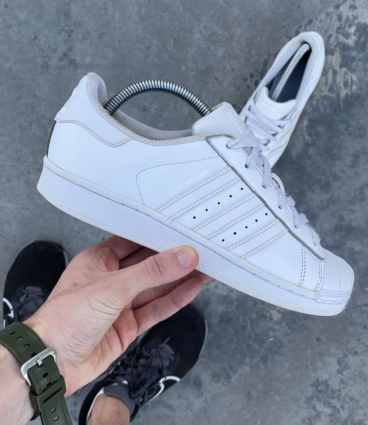 Adidas × Vintage ADIDAS Y2K SUPERSTAR JAPAN DRILL AVANT GARDE HYPE SNEAKERS Size US 8.5 / IT 38.5 - 1 Thumbnail
