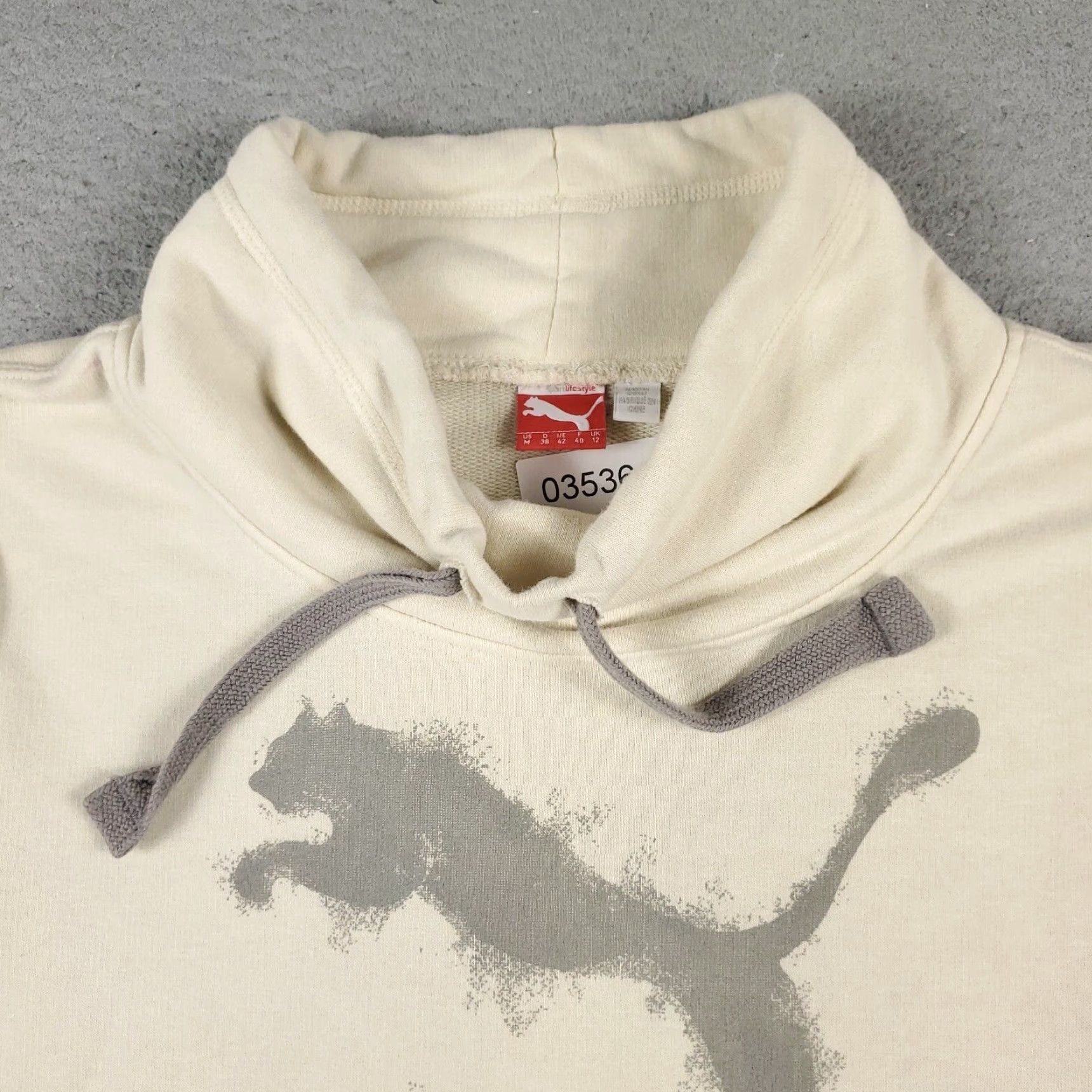 Puma PUMA Sweatshirt Women M Beige Cowl Neck Pullover Knit Logo Regular Womens Size M / US 6-8 / IT 42-44 - 3 Thumbnail
