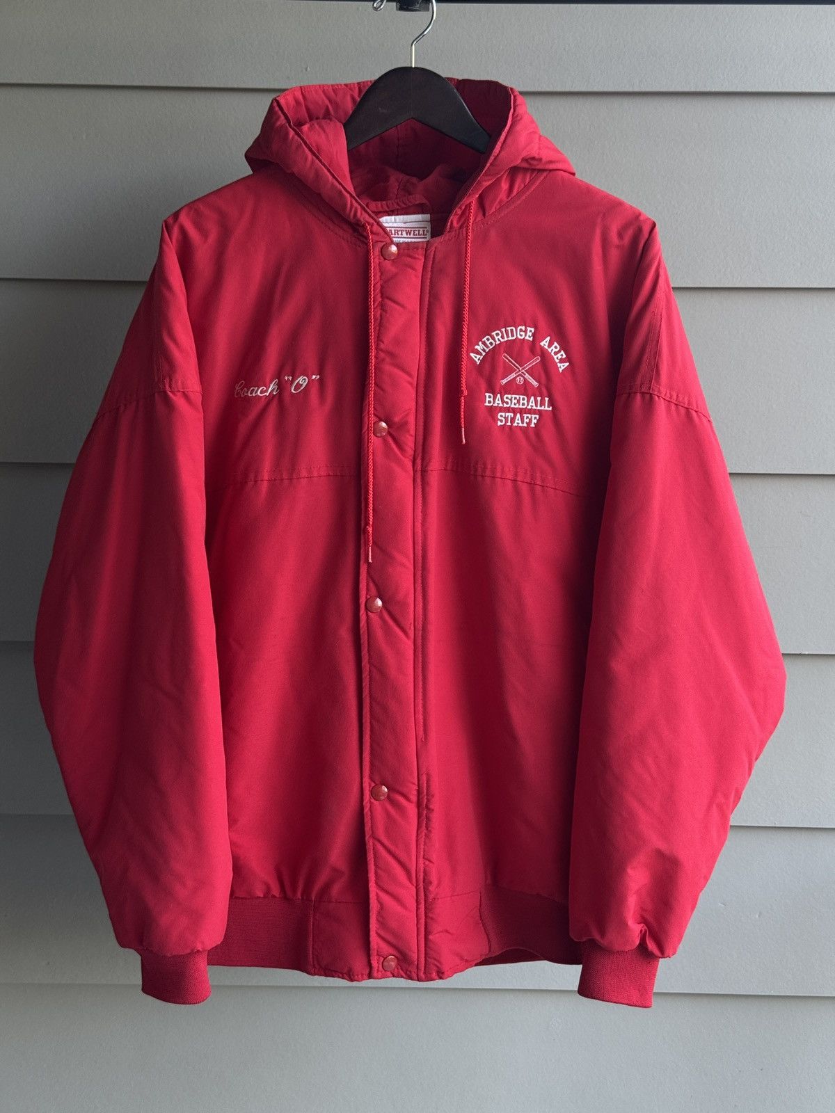 MLB Vintage Baseball Hooded puffer jacket “Coach O” XL USA made Size US XL / EU 56 / 4 - 6 Thumbnail