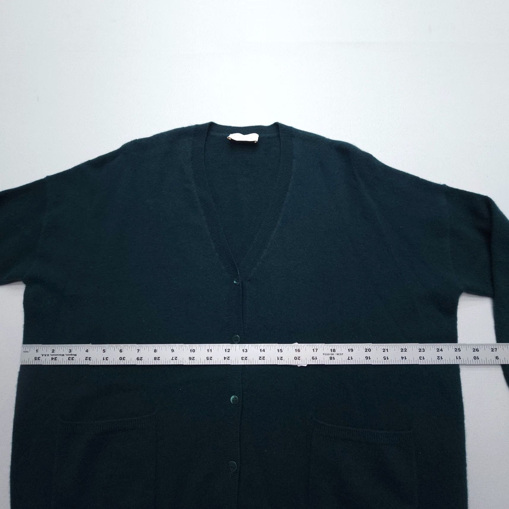 Vintage VINTAGE Poles Maison Montagut Cardigan Sweater Women Regular Size M Green Cashmere Knit Long Sleeve V-Neck Size M / US 6-8 / IT 42-44 - 7 Thumbnail