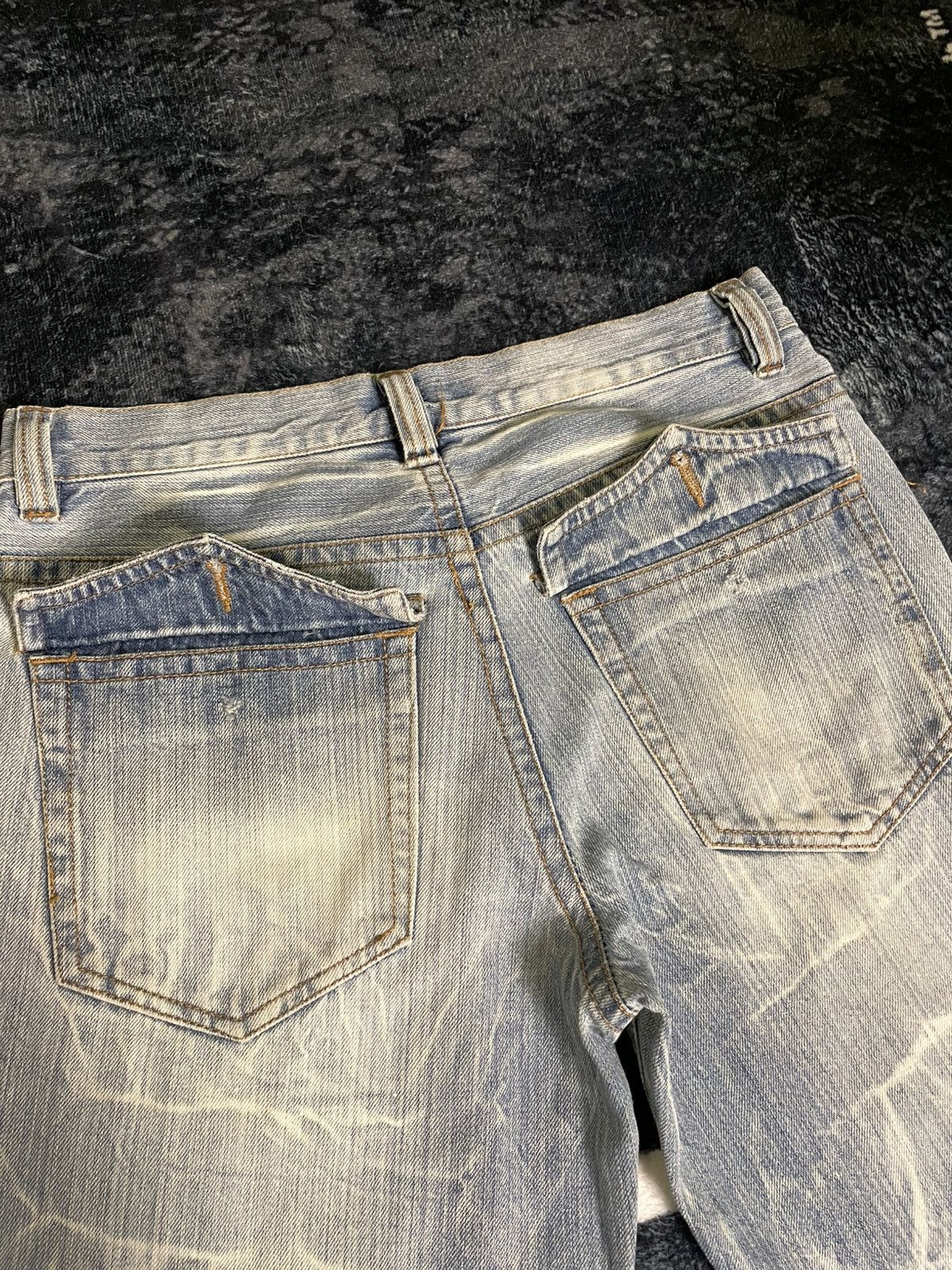 Japanese Brand Signal Point Twisted Leg Thunder Washed Denim Size US 30 / EU 46 - 11 Thumbnail