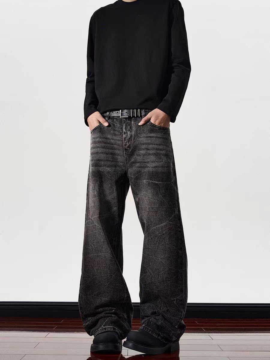 Japanese Brand × Jean Washed black baggy vintage jeans Size US 32 / EU 48 - 1 Thumbnail
