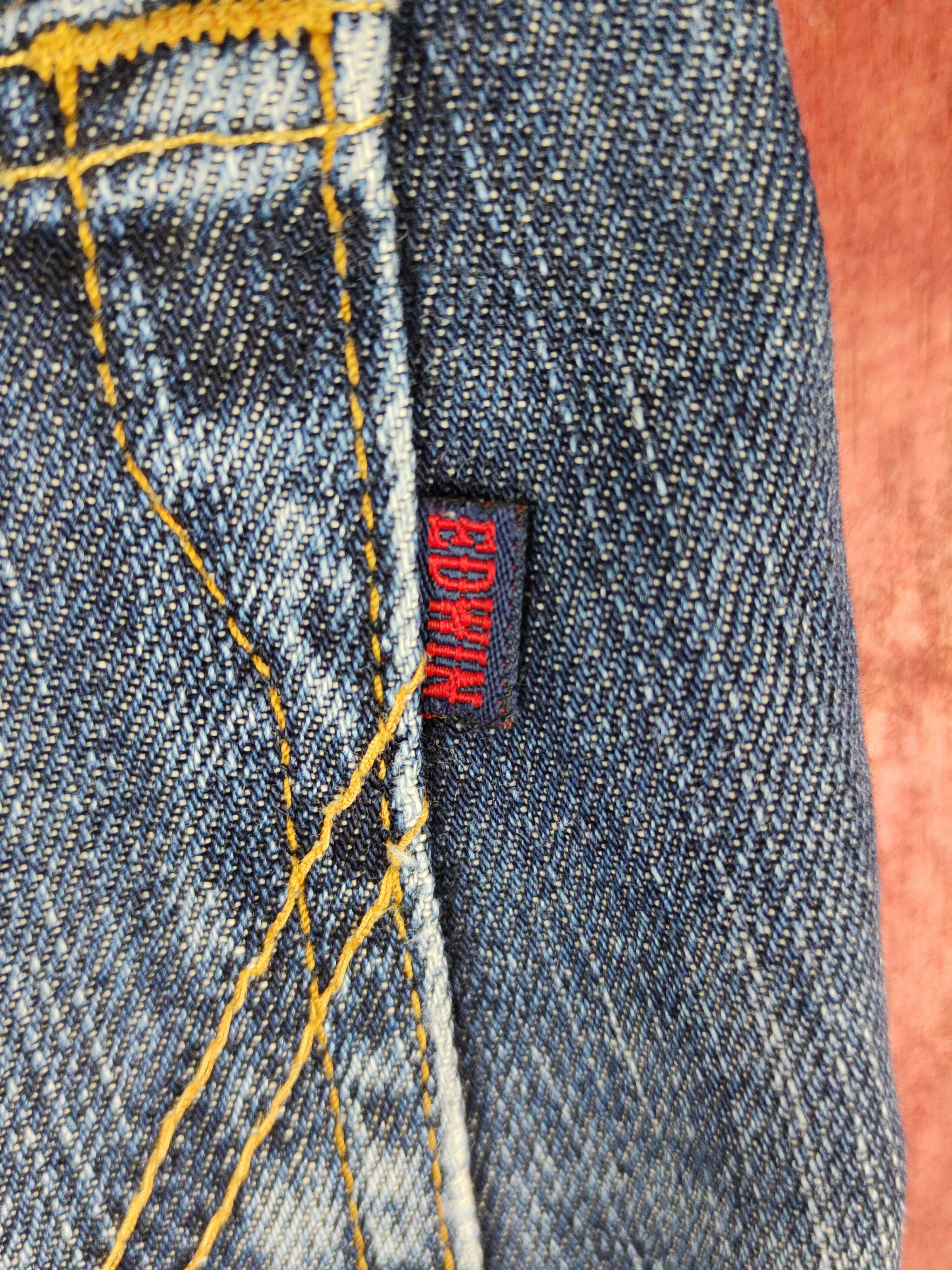 Edwin Edwin Dark Blue Faded Distressed Ripped Jeans #S1632 Size US 31 - 8 Thumbnail