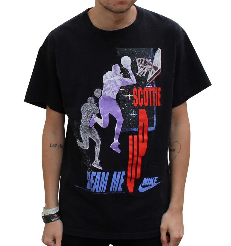 Jordan Brand Vintage Nike Michael Jordan ScottieBeamMeUp Black Shirt Size US XL / EU 56 / 4 - 1 Thumbnail