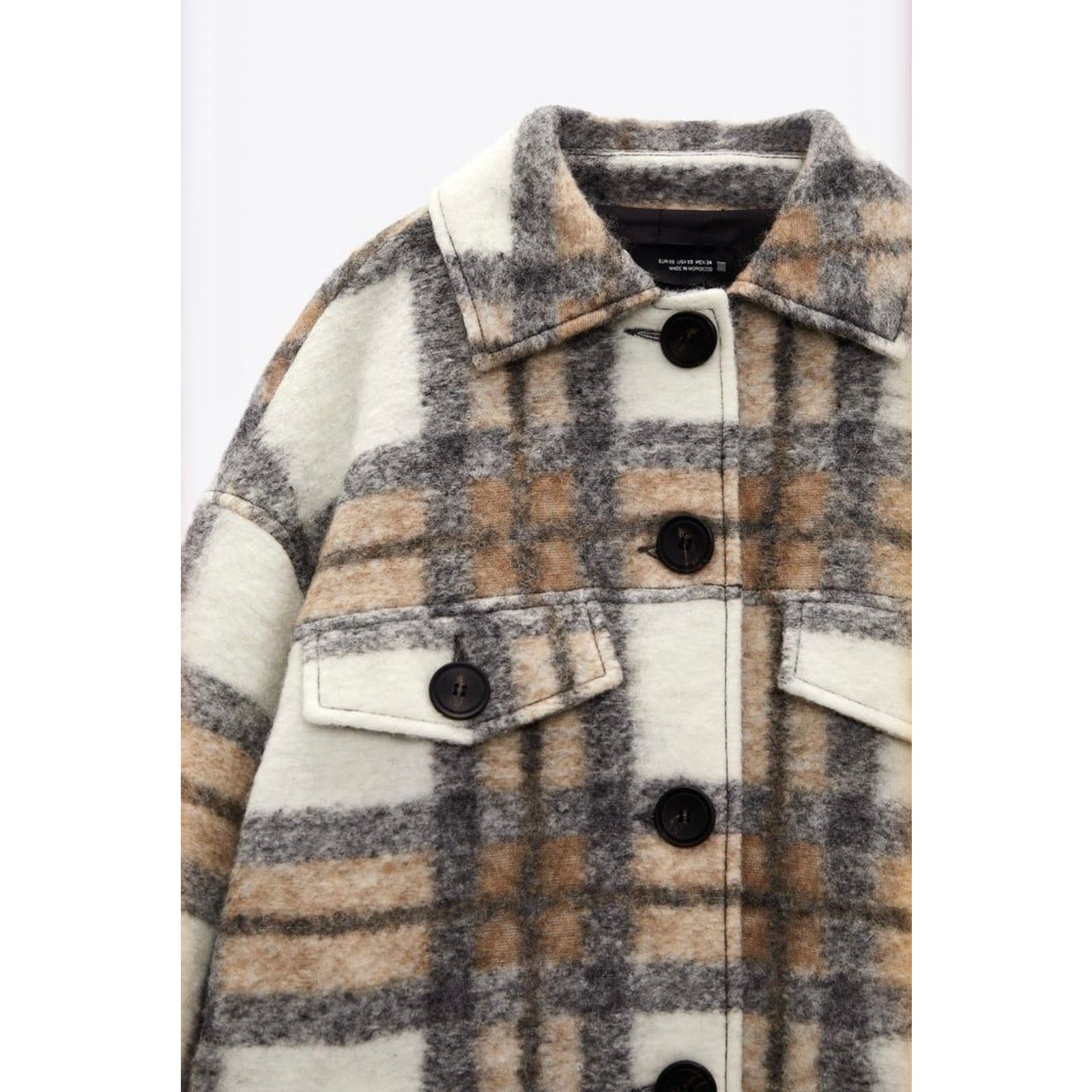 Zara NWOT Zara Wool Oversized Plaid Shacket Overshirt M Size M / US 6-8 / IT 42-44 - 2 Thumbnail