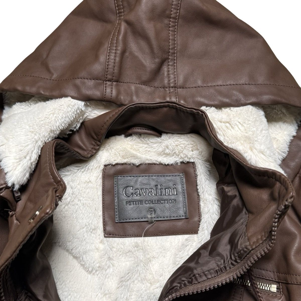 Vintage Vintage Cavalini Women's Leather Jacket Brown Fur lining PS Size S / US 4 / IT 40 - 3 Thumbnail