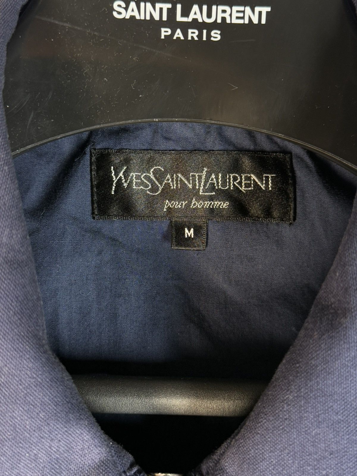 Yves Saint Laurent Cotton YSL Jacket Blue/Navy Soft YSL Bomber Size US M / EU 48-50 / 2 - 10 Thumbnail