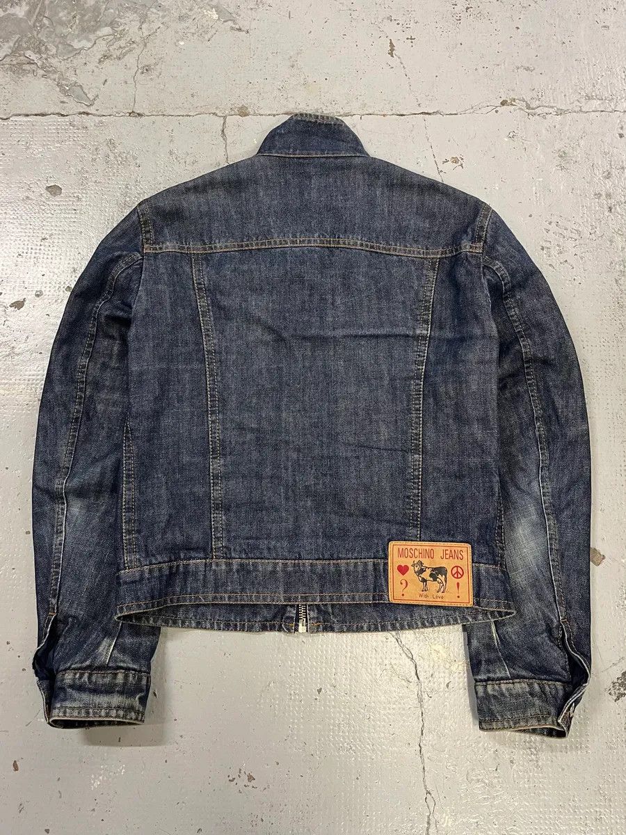 Moschino 2000s Moschino Multi-Zip Blue Worker Denim Jacket Size US M / EU 48-50 / 2 - 2 Thumbnail