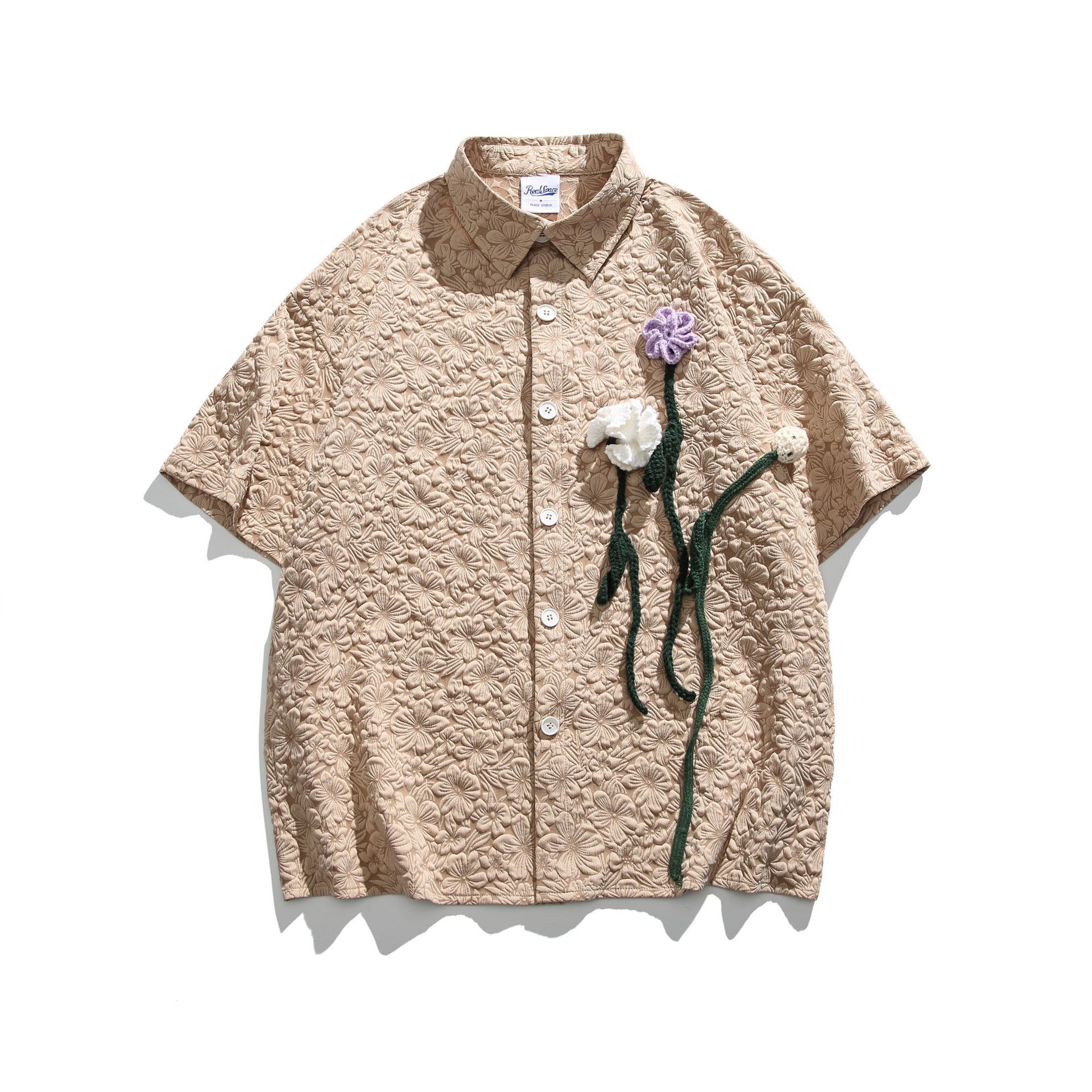 Japanese Brand × Vintage Japanese retro loose flower embroidered shirt Size US M / EU 48-50 / 2 - 1 Thumbnail