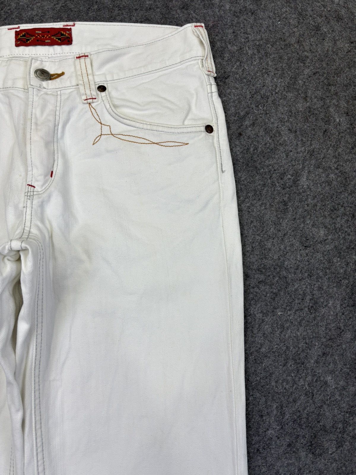 Edwin 💥Flare💥Edwin Navajo Style White Flare Denim F958 Size US 34 / EU 50 - 4 Thumbnail