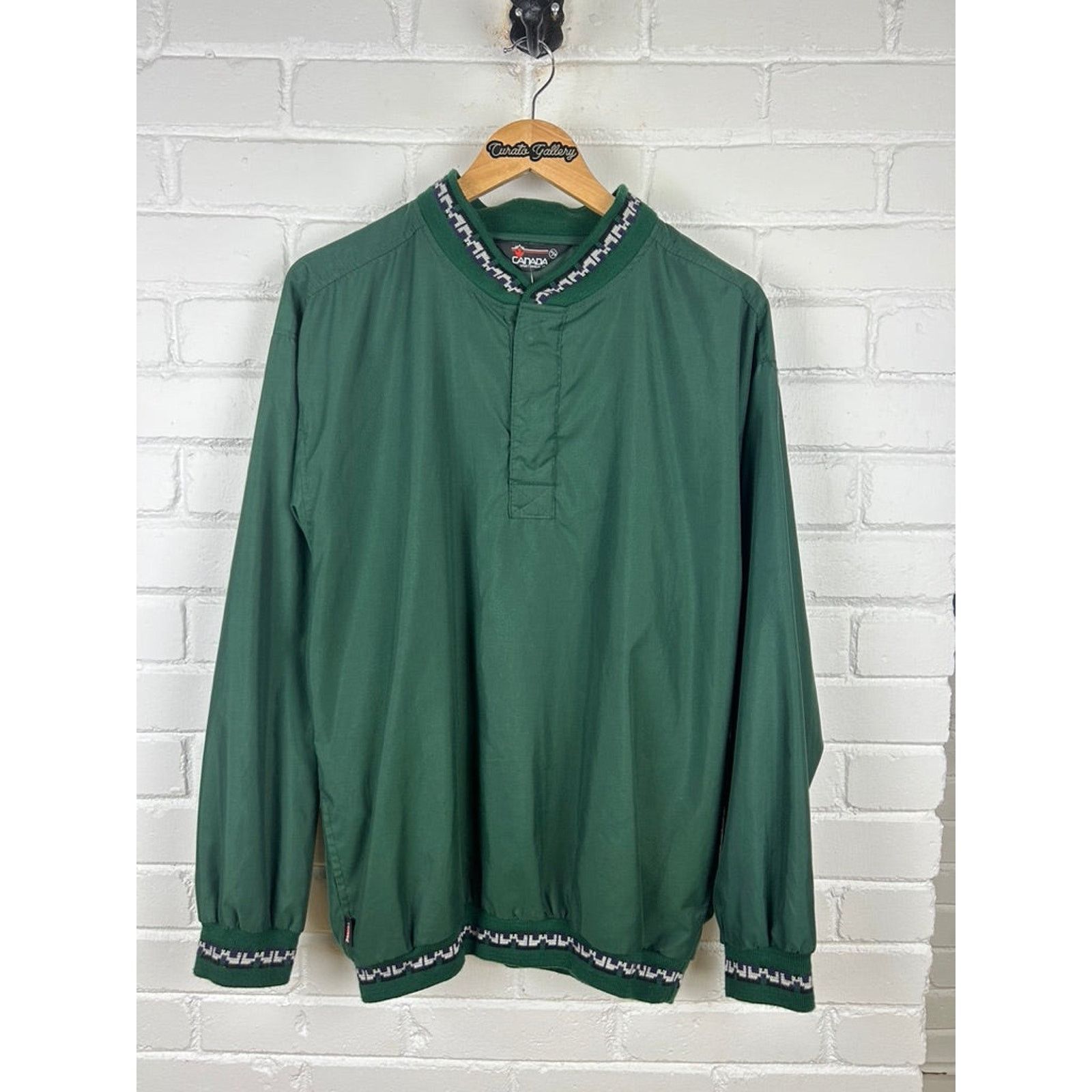 Vintage Vintage 90s Canada Sportswear Aztec Snap Tee Pull Over L Size US L / EU 52-54 / 3 - 1 Thumbnail