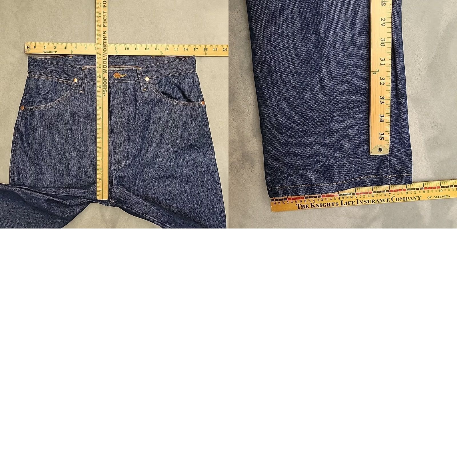 Wrangler Wrangler Jeans Men 34x38 Blue Denim Cowboy Cut Original Fit Western Rodeo 13MWZ Size US 34 / EU 50 - 8 Thumbnail