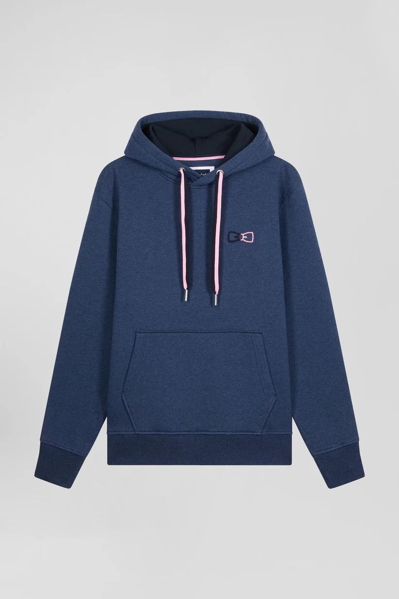 Eden Park o1s22i1n1024 Embroidered Logo Hooded Sweatshirt in Blue Size US XL / EU 56 / 4 - 1 Thumbnail