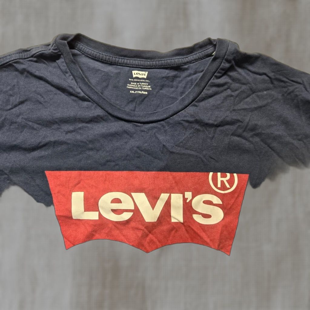 Levi's Levi's Logo Crew Neck T-Shirt Short Sleeve Adult 2XL Blue Cotton Men Size US XXL / EU 58 / 5 - 1 Thumbnail