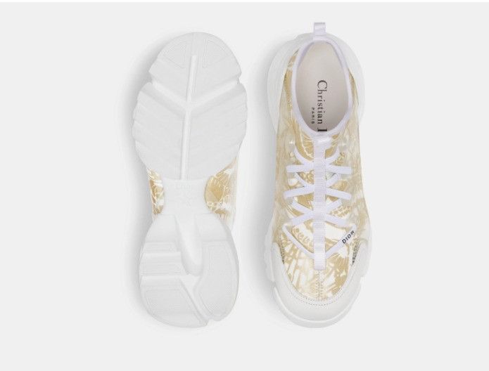 Dior o1w1db11224 D-Connect Sneakers in Gold & White Size US 10 / IT 40 - 4 Thumbnail