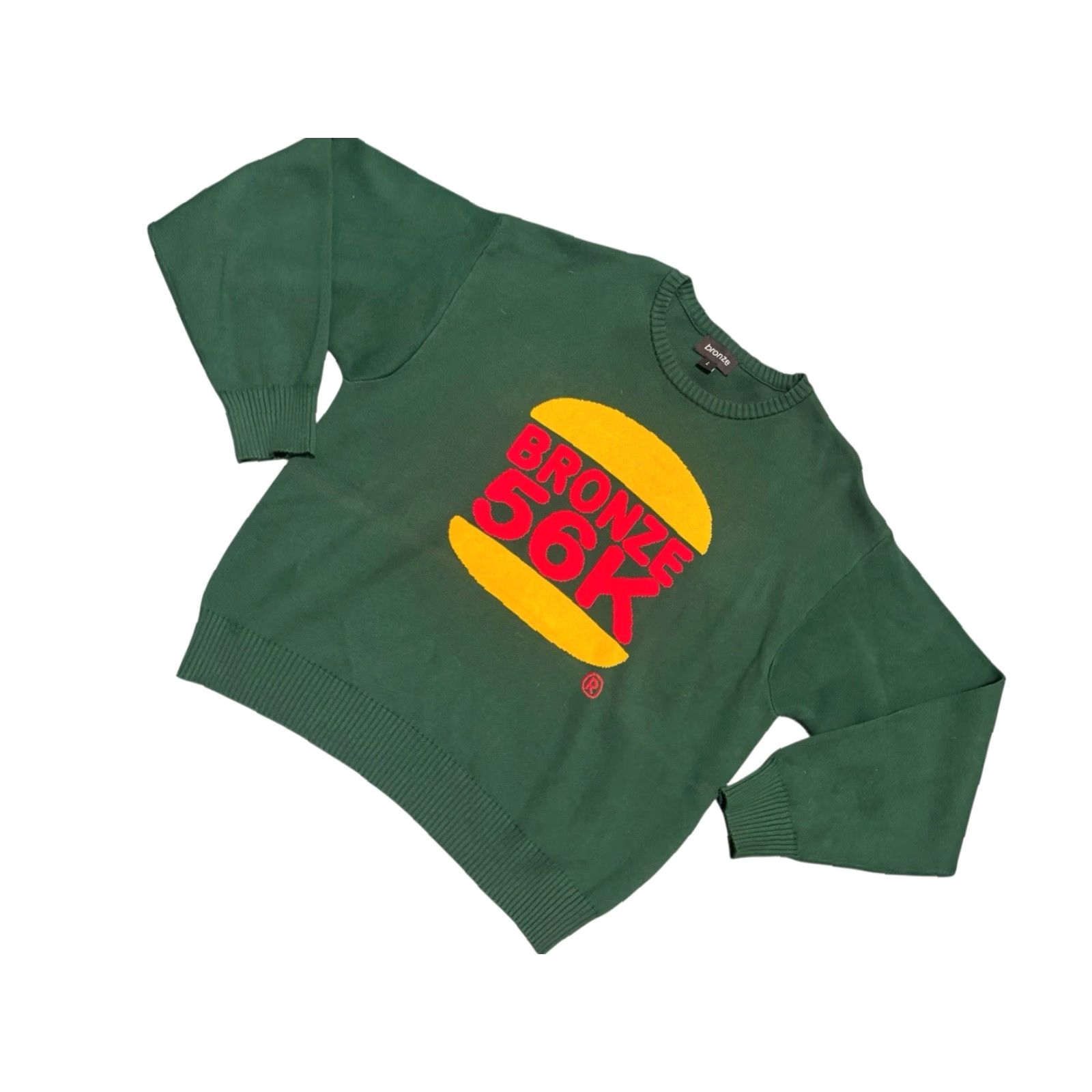 Bronze 56k Bronze 56k Knit Crewneck Jumper Sweater Skateboarding Green Ribbed Graphic Large Knit Crewneck Men Regular L Blue Size US L / EU 52-54 / 3 - 4 Thumbnail
