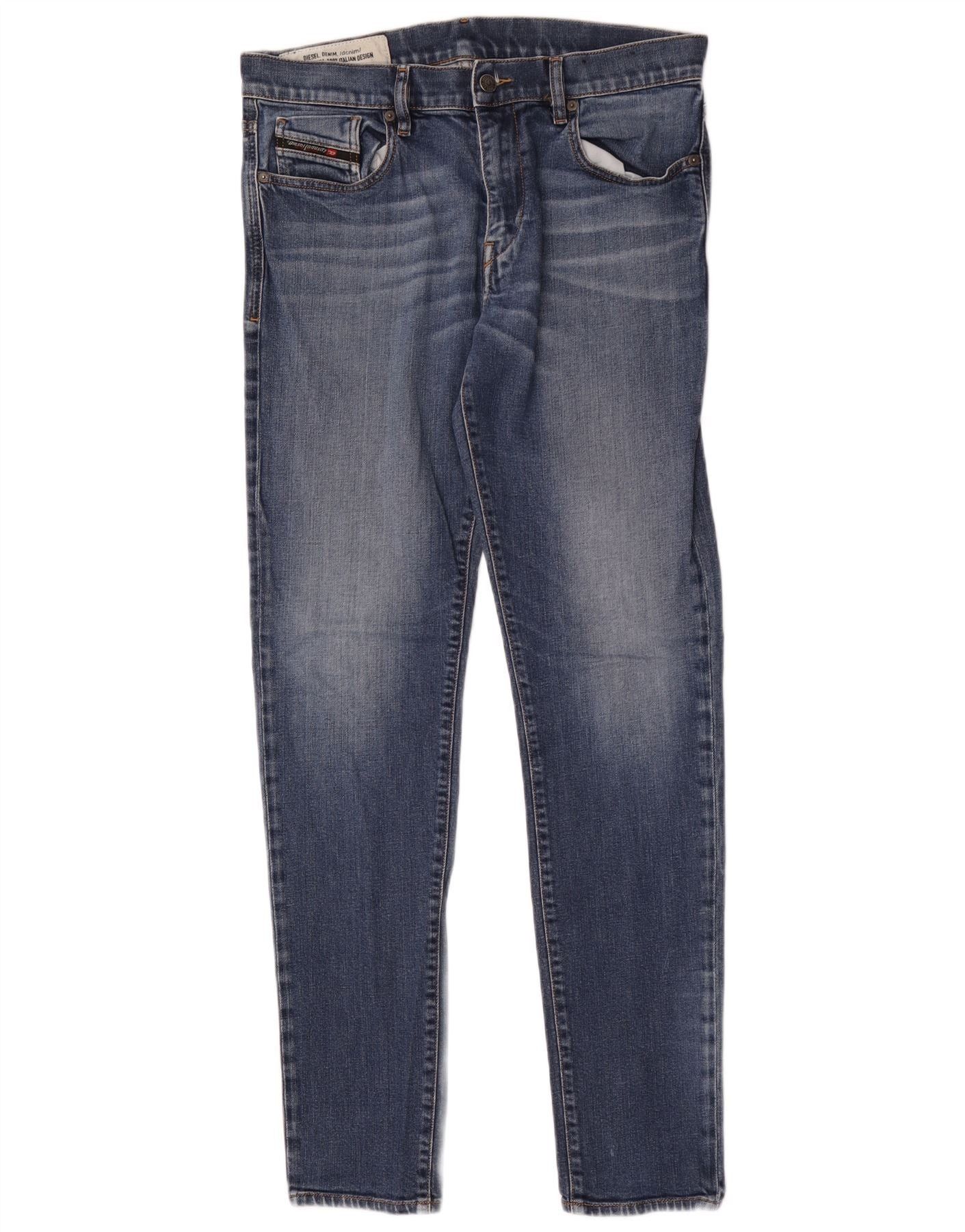 Diesel Mens Skinny Jeans W34 L34 Blue Cotton Size US 34 / EU 50 - 1 Thumbnail