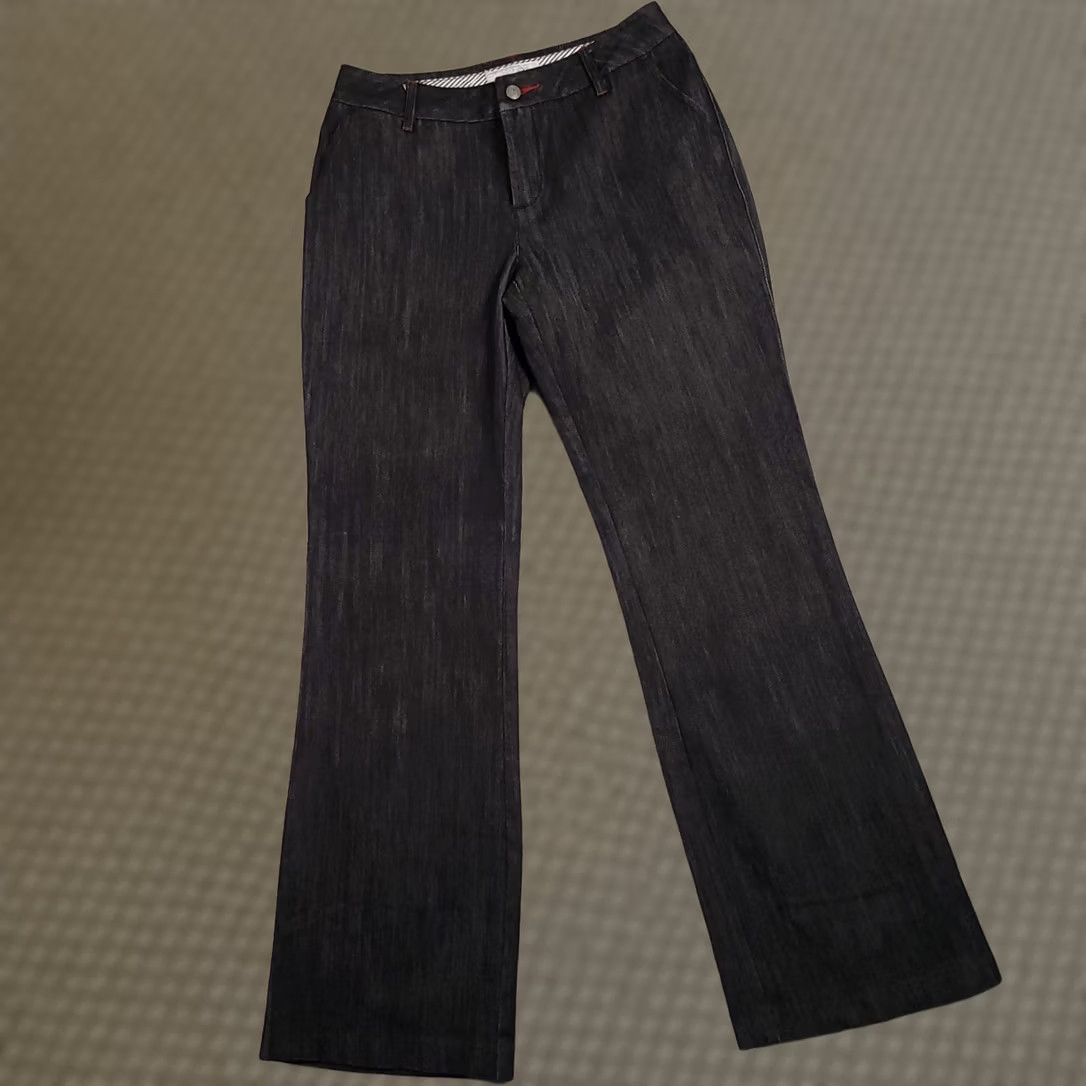 Vintage Chicos Platinum Jeans Women's 0.5 Tall Black Retro Mid Rise Flare 29x32 Jeans Chico's Brand Womens Mens? Size 29" - 1 Thumbnail